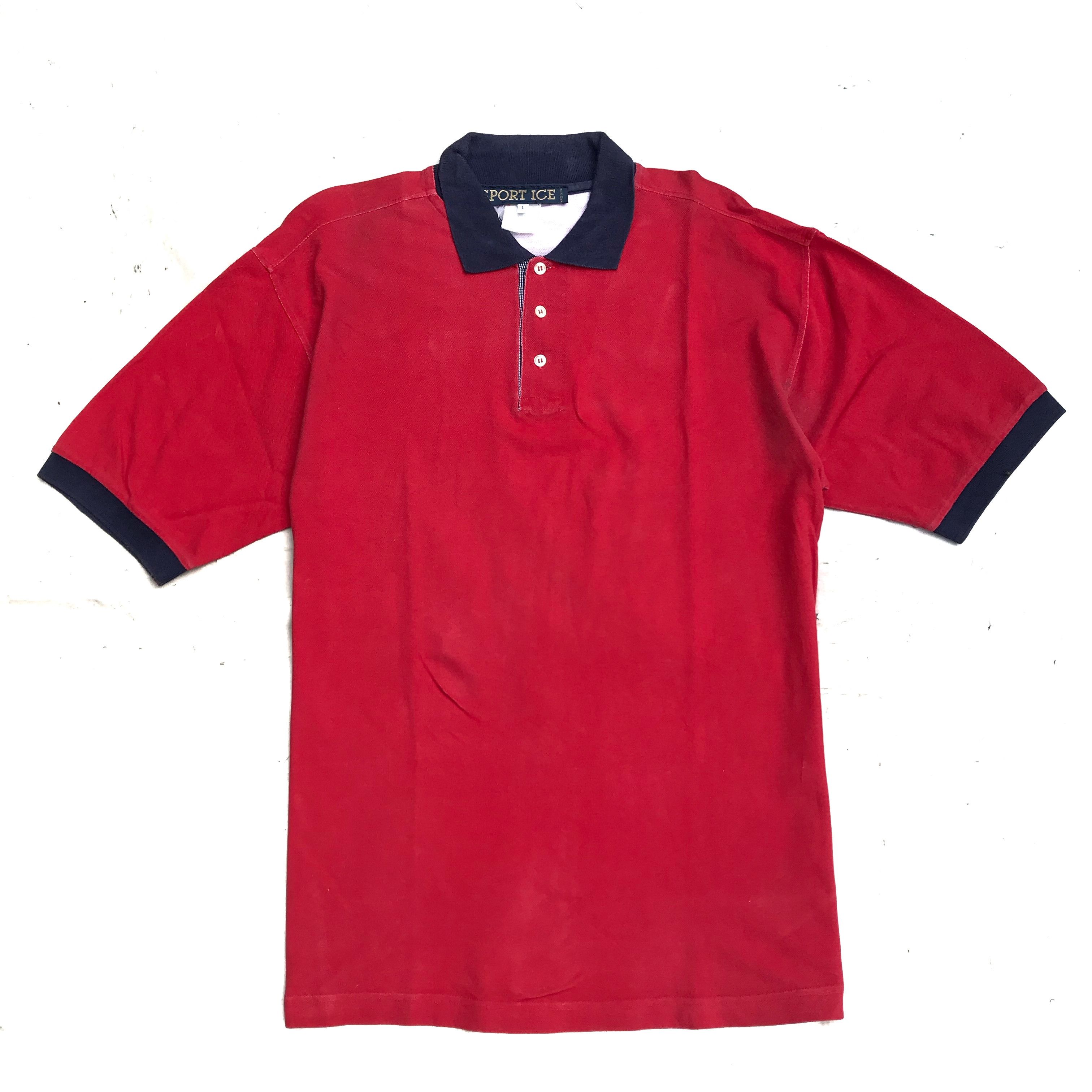 Iceberg × Vintage Vintage Sport Ice Italy Iceberg history Polo Shirt Red Navy Size US XL / EU 56 / 4 - 16 Thumbnail