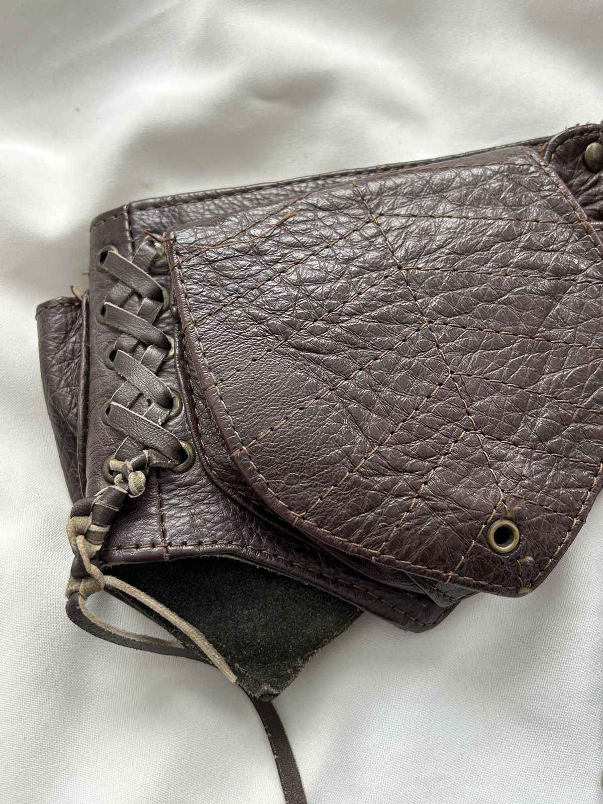 Vintage Rare Vintage Leather Brown Belt with pocket Size ONE SIZE - 7 Thumbnail
