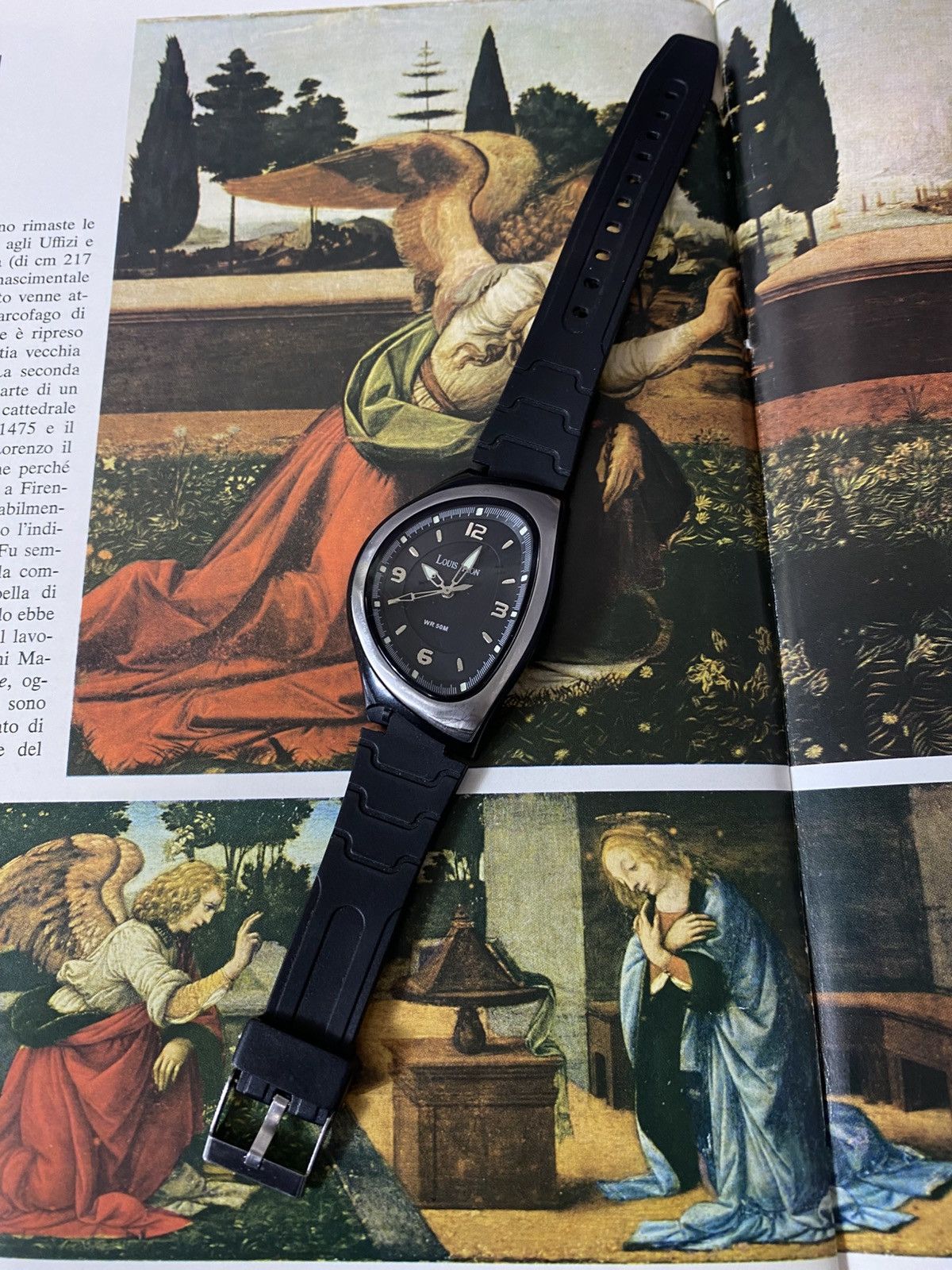 Japanese Brand Louis Pion Futuristic Asymmetric Watch Very Rare Retro Size ONE SIZE - 2 Thumbnail