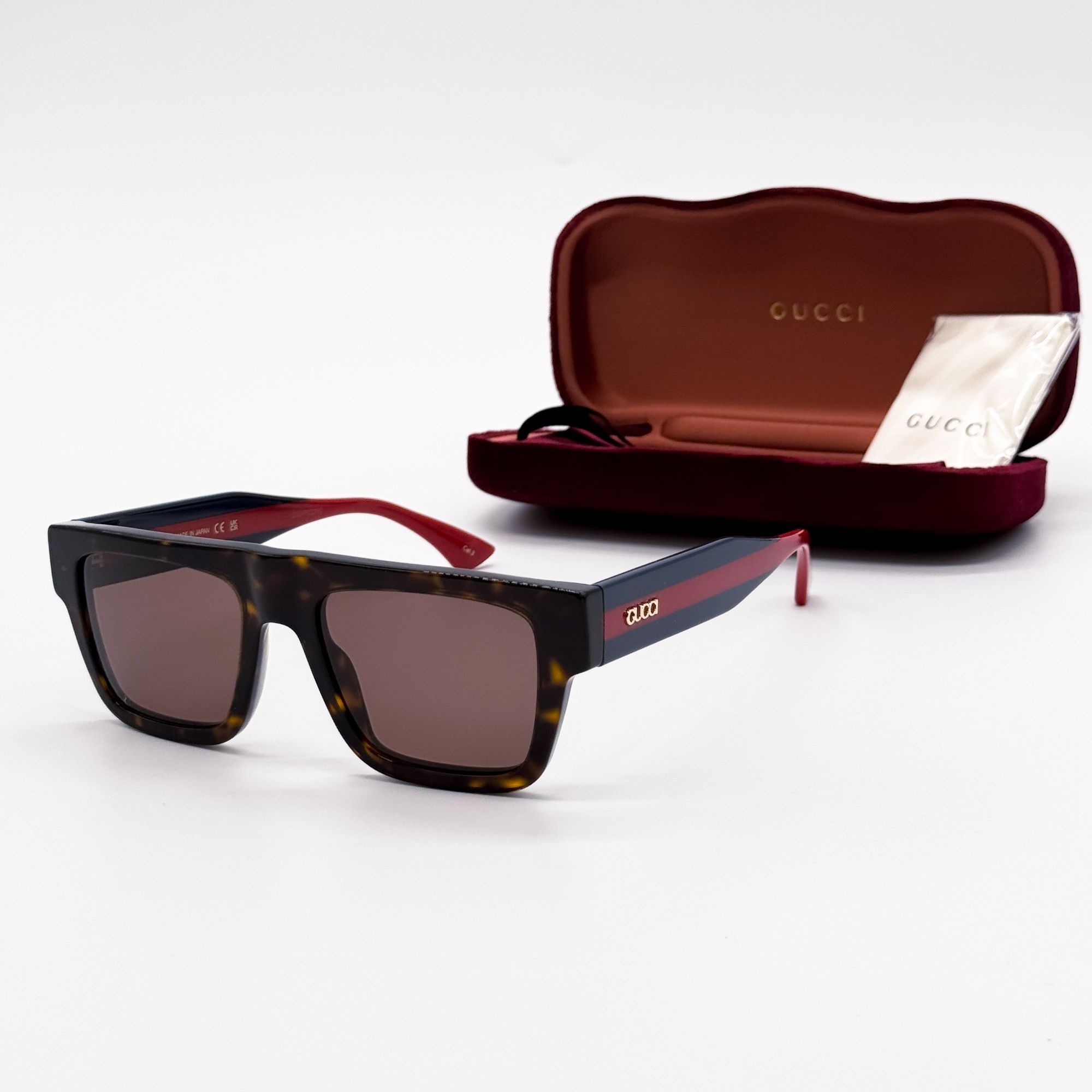 Gucci NEW GUCCI GG1868S 002 HAVANA BLUE RED UNISEX SUNGLASSES Size ONE SIZE - 1 Thumbnail