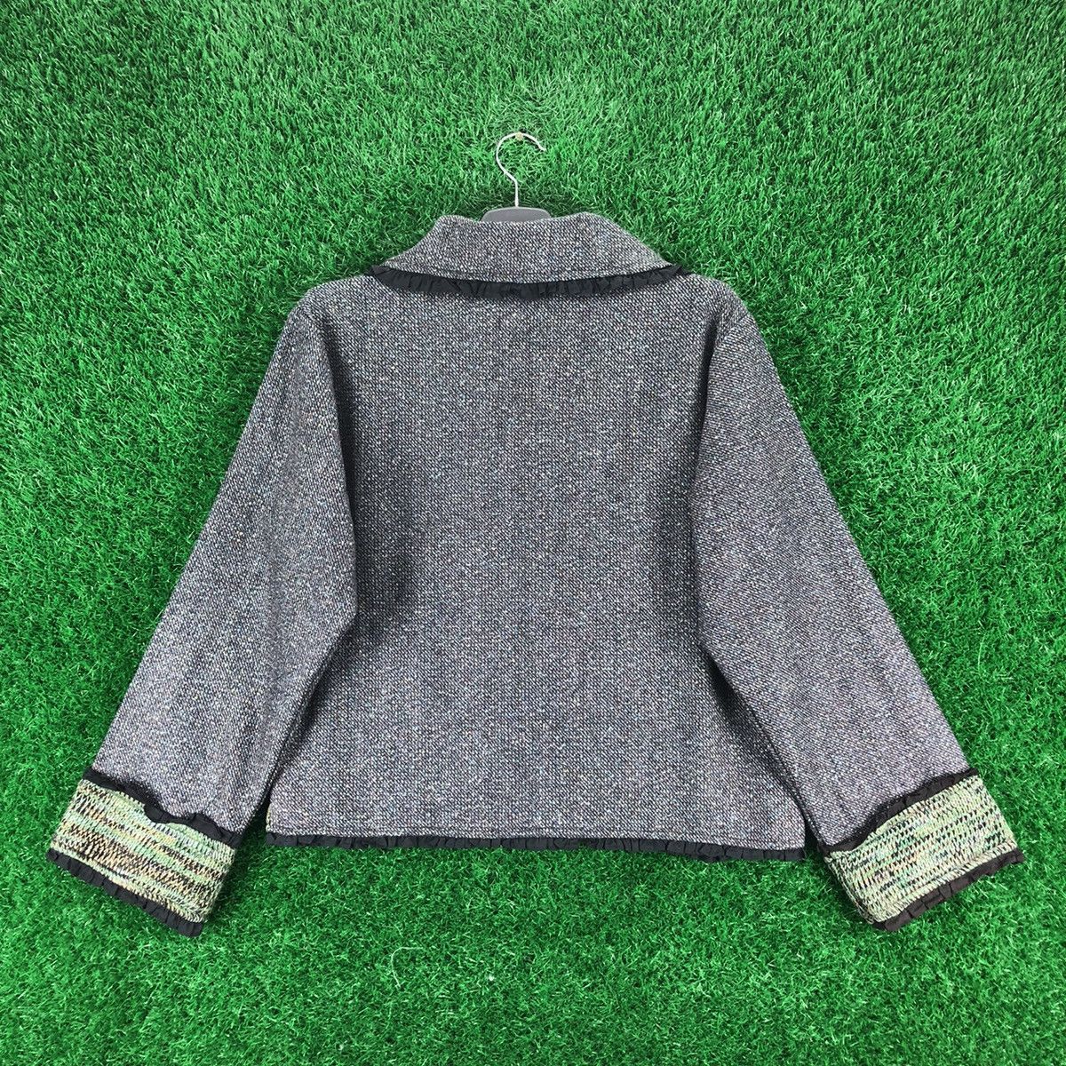 Japanese Brand Vintage 90's Knit Wool Jacket Button up Size S / US 4 / IT 40 - 4 Thumbnail