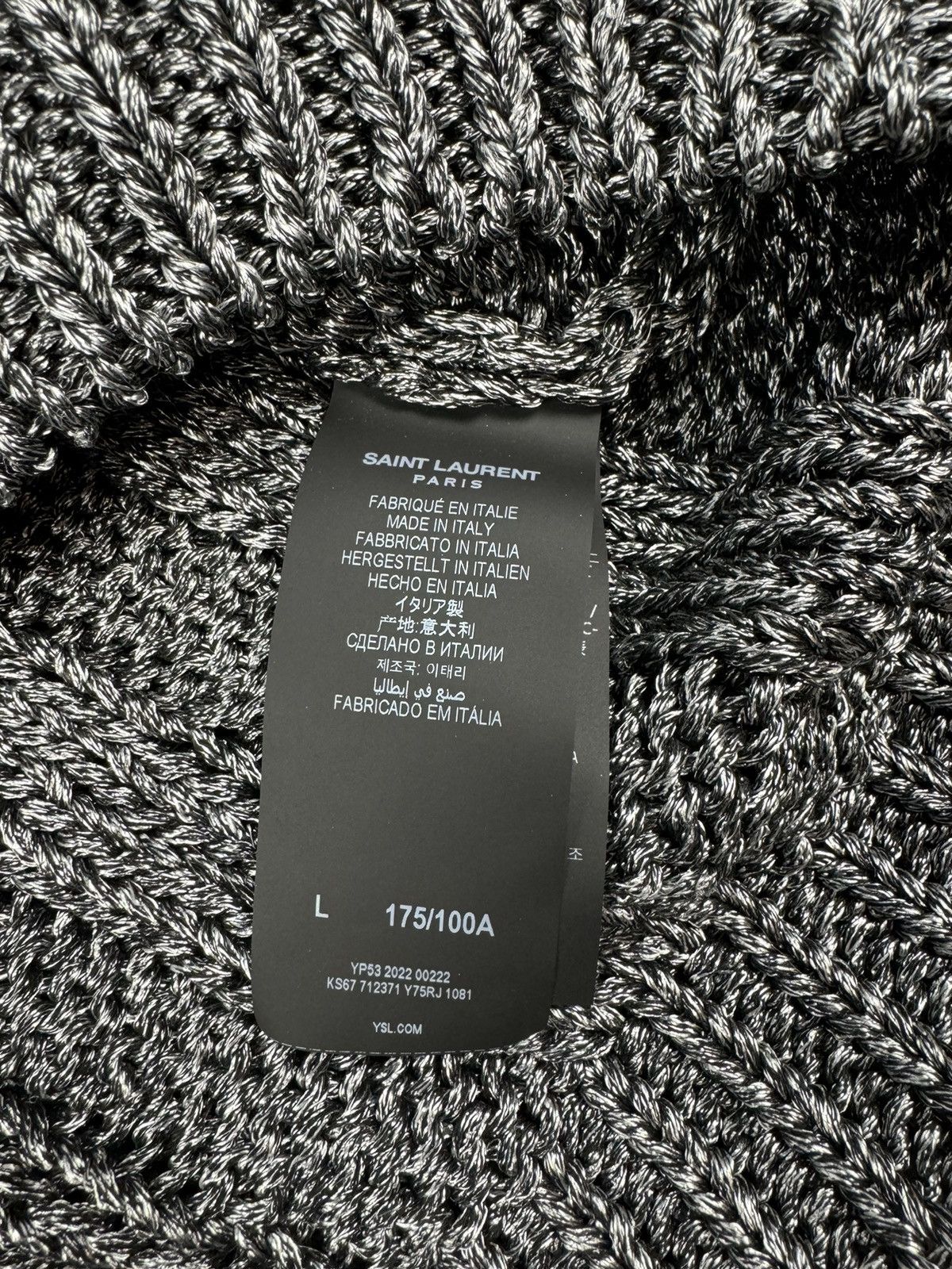Saint Laurent Paris Heavy Cableknit Turtleneck Size US L / EU 52-54 / 3 - 6 Thumbnail