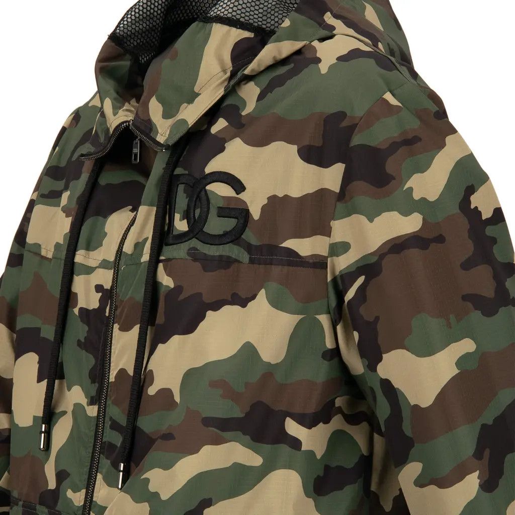 Dolce & Gabbana o1y0125 Logo Hooded Jacket in Military Green Size US XS / EU 42 / 0 - 5 Thumbnail