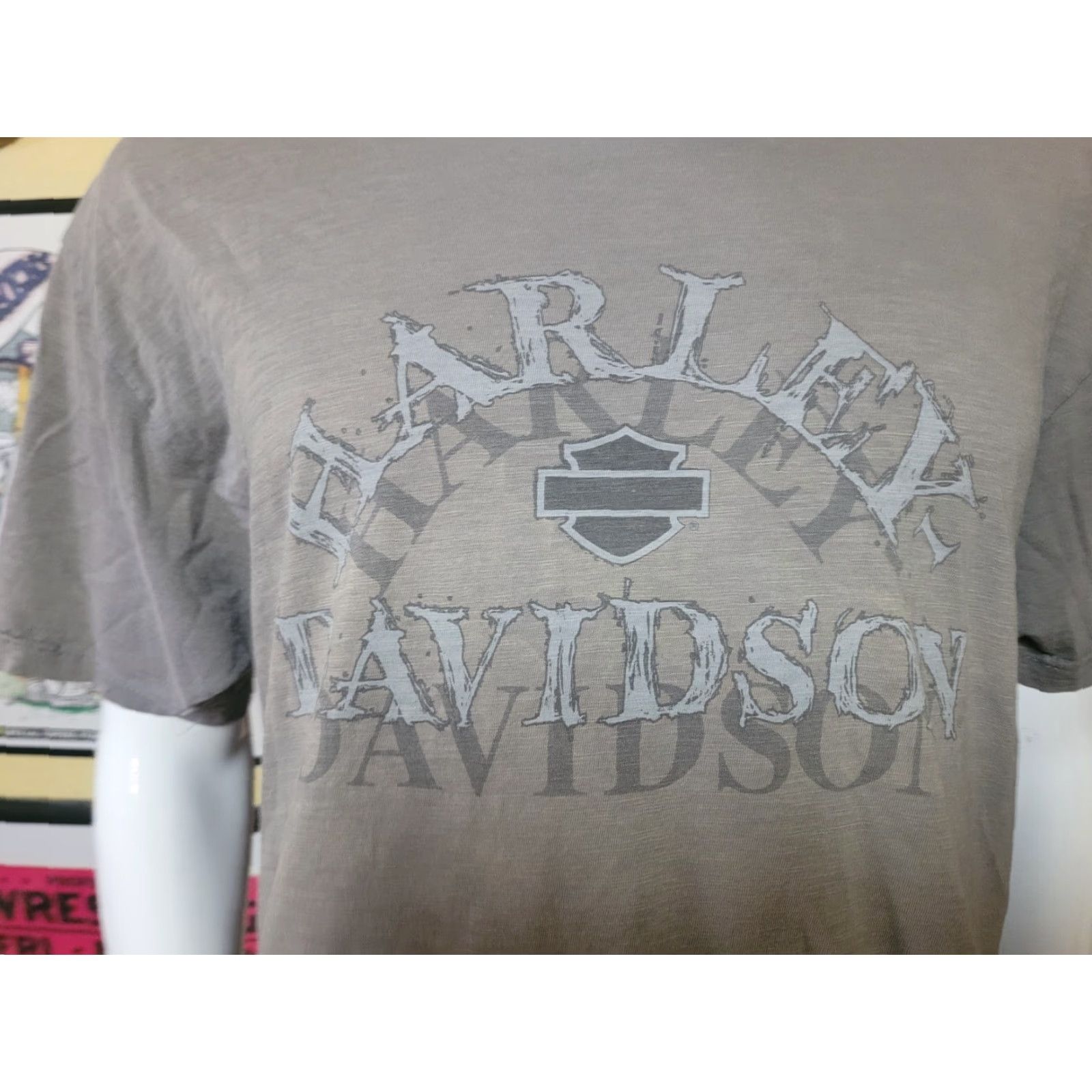 Harley Davidson Harley-Davidson T-Shirt Men Large Gray Cotton Blend Crew Neck Short Sleeve Graphic Tee Biker Motorcycle Grand Canyon Bellemont AZ Size US L / EU 52-54 / 3 - 2 Thumbnail