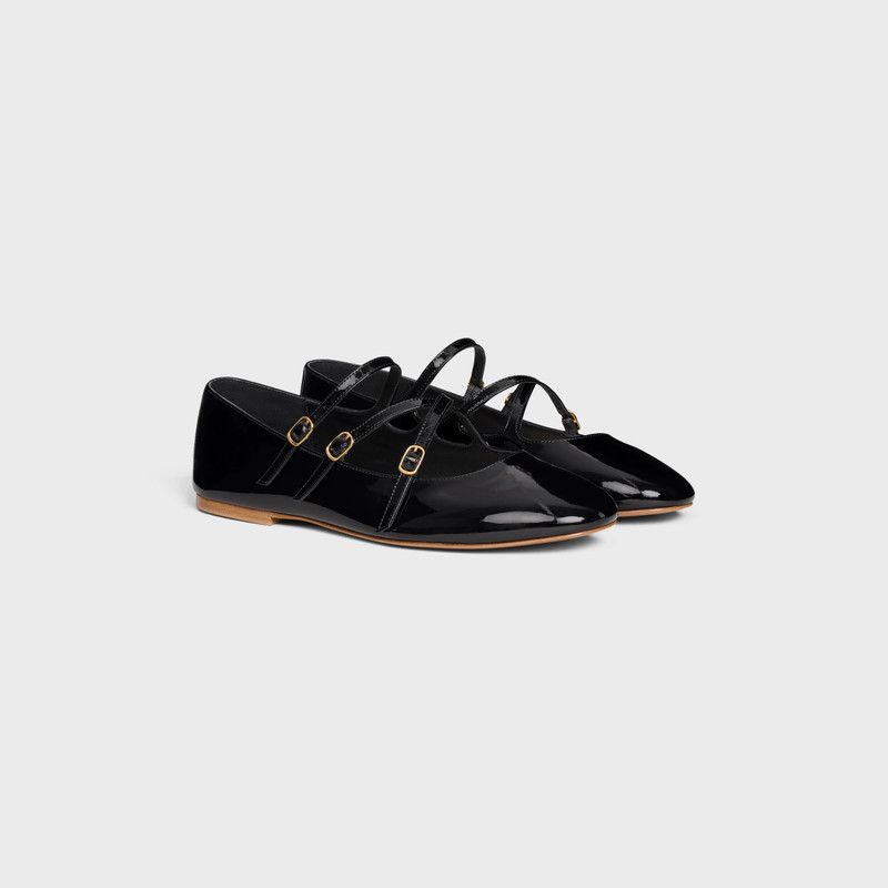 Celine o1bcso1str0126 360194582C Criss Cross Babies Ballerina Flats Size US 8 / IT 38 - 2 Thumbnail