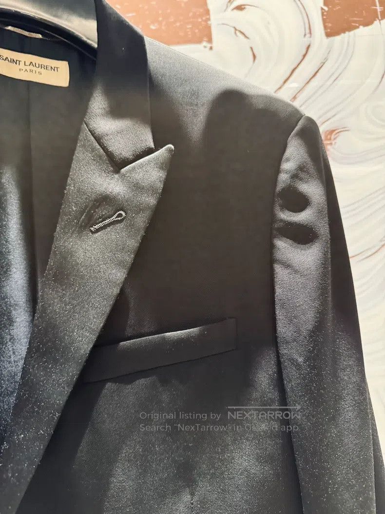 Saint Laurent Paris Saint Laurent Paris Mafia Style Tuxedo Jacket Size US M / EU 48-50 / 2 - 2 Thumbnail