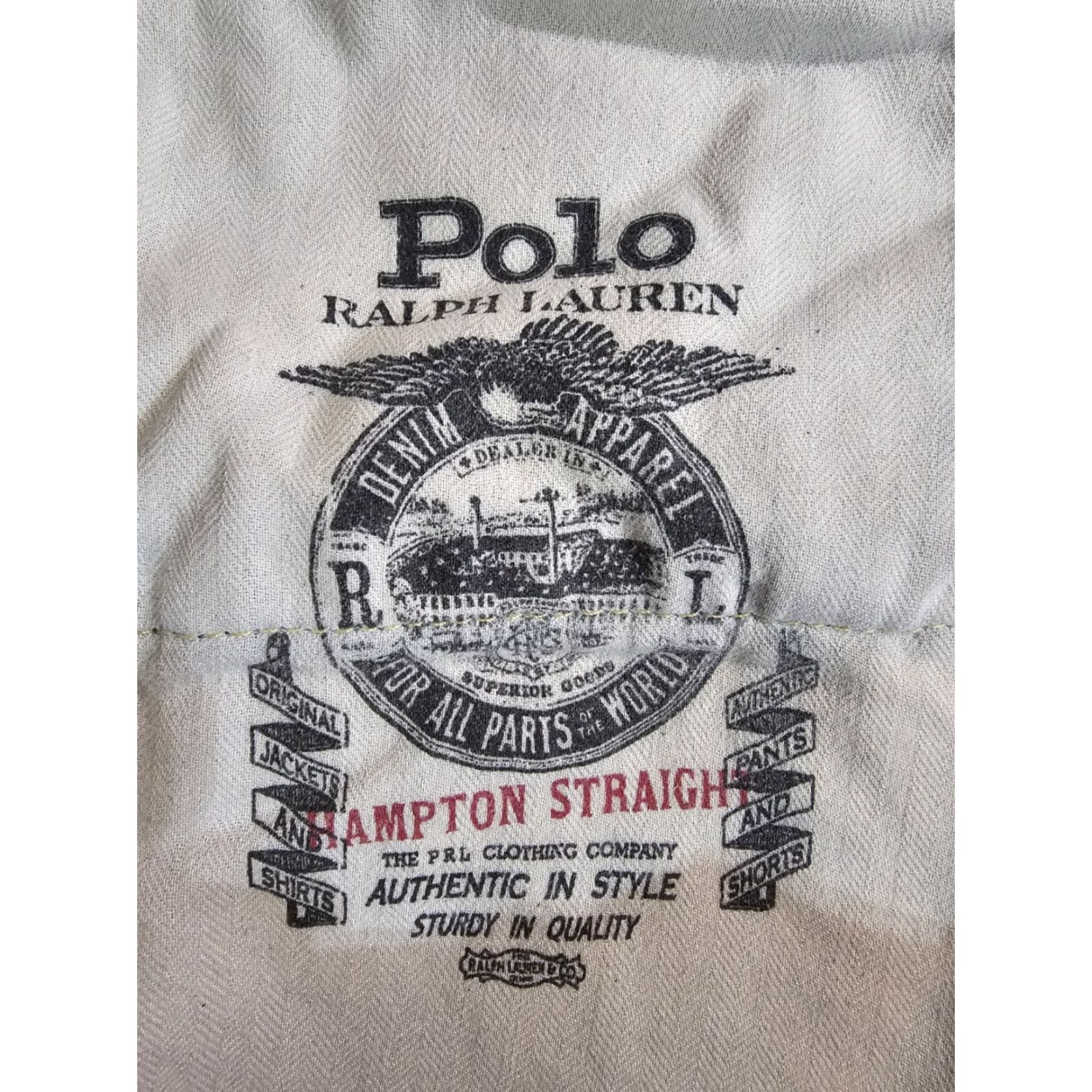Polo Ralph Lauren VINTAGE Polo Ralph Lauren Jeans Dungarees RL Mens 40x32 Blue Cotton Denim 90s USA Mens Size US L / EU 52-54 / 3 - 5 Thumbnail