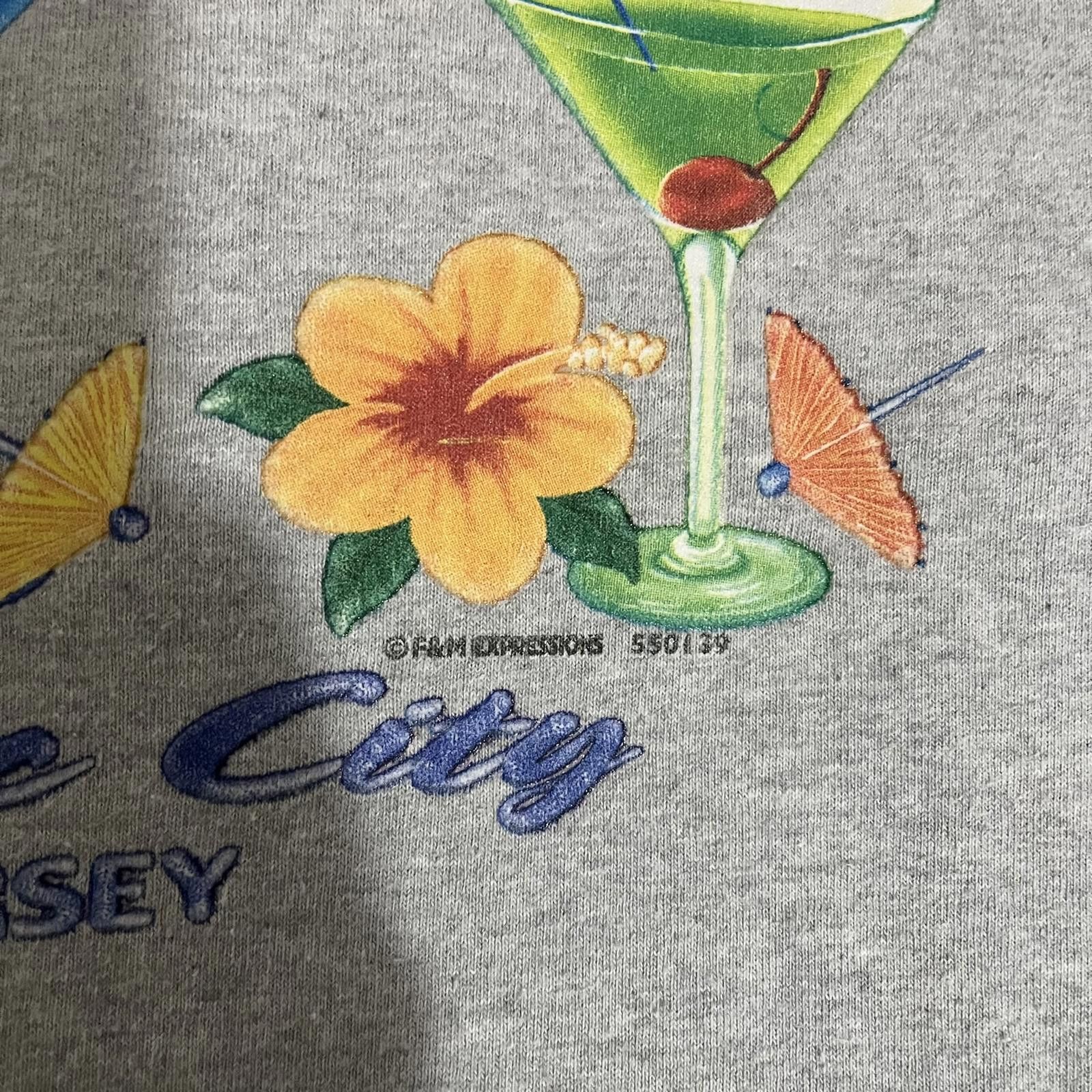 Aeropostale VTG 90s Atlantic City Single Stitch Grey Graphic Tee Size XS / US 0-2 / IT 36-38 - 4 Thumbnail