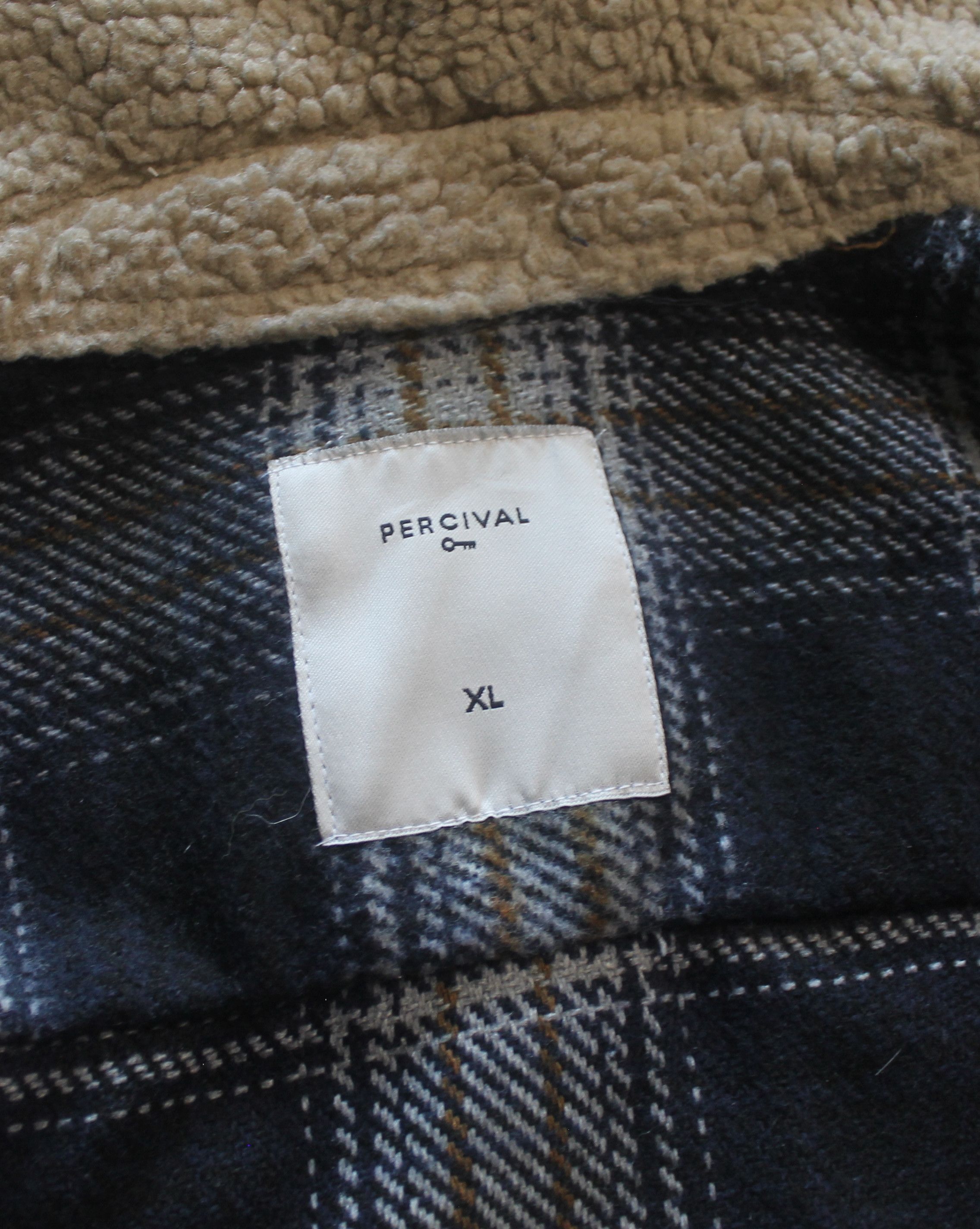 Percival PERCIVAL Checked Overshirt Jacket Collar Shacket Size US XL / EU 56 / 4 - 10 Thumbnail