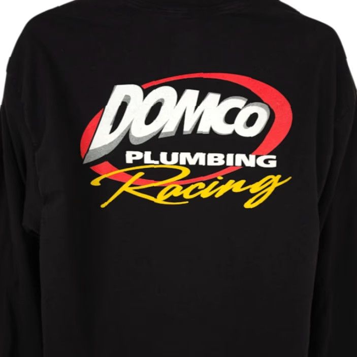 Hanes Domco Plumbing Racing T Shirt Mens XL Black Long Sleeve Hanes Graphic Tee Size US XL / EU 56 / 4 - 2 Thumbnail