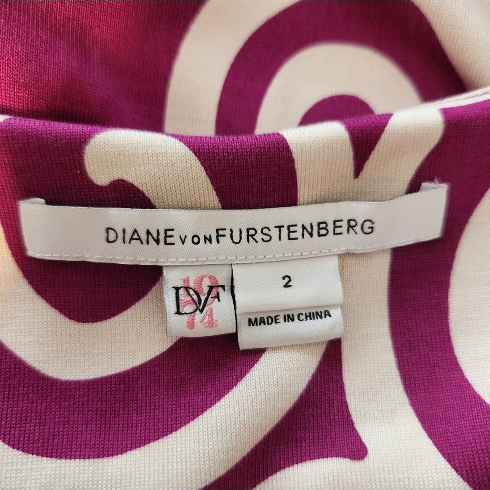 Diane von Furstenberg Diane Von Furstenberg Silk Swirl Print Sheath Dress 2 Size XS / US 0-2 / IT 36-38 - 8 Thumbnail