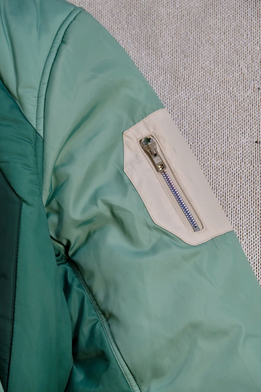 Designer T-REDX X BEUTER PSILOCYPE REVERSIBLE GREEN BOMBER JACKET Size US L / EU 52-54 / 3 - 15 Thumbnail