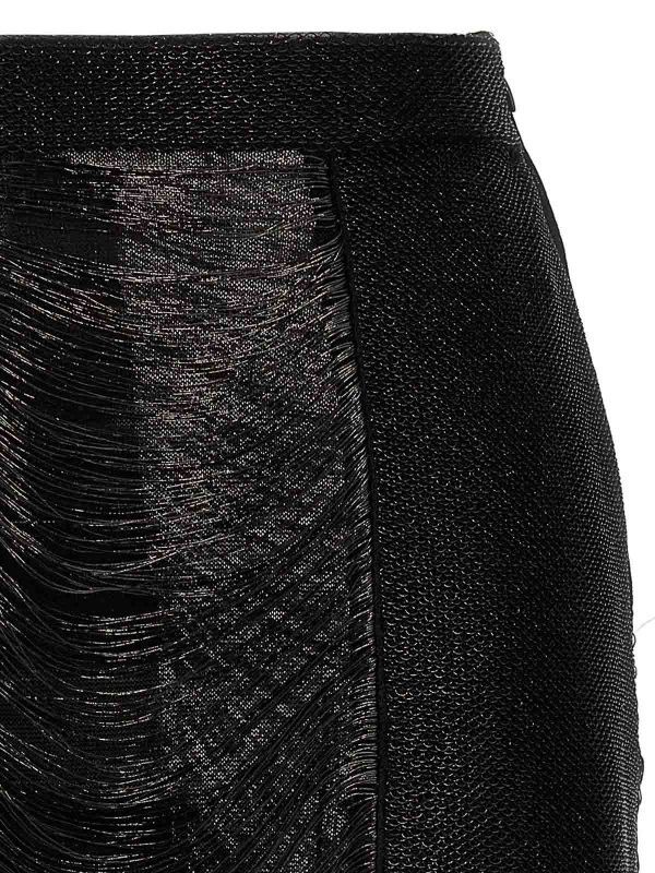 Alexander McQueen o1srvl11e0326 Armour Stitck Skirt in Black Size 28" / US 6 / IT 42 - 4 Thumbnail