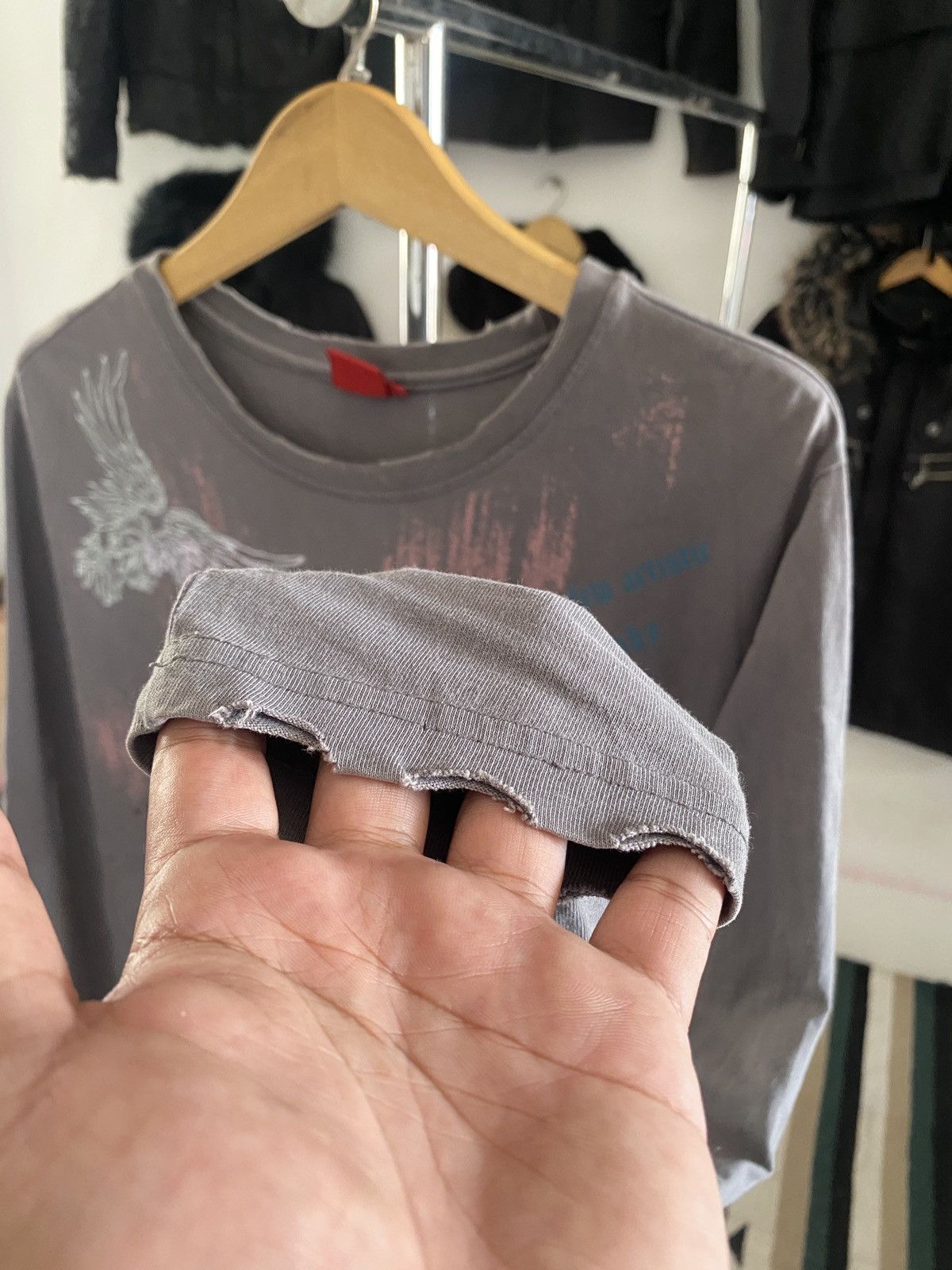 Hysteric Glamour Japanese Jambange Distressed Poem Punk Grunge longsleeve tee Size US M / EU 48-50 / 2 - 3 Thumbnail