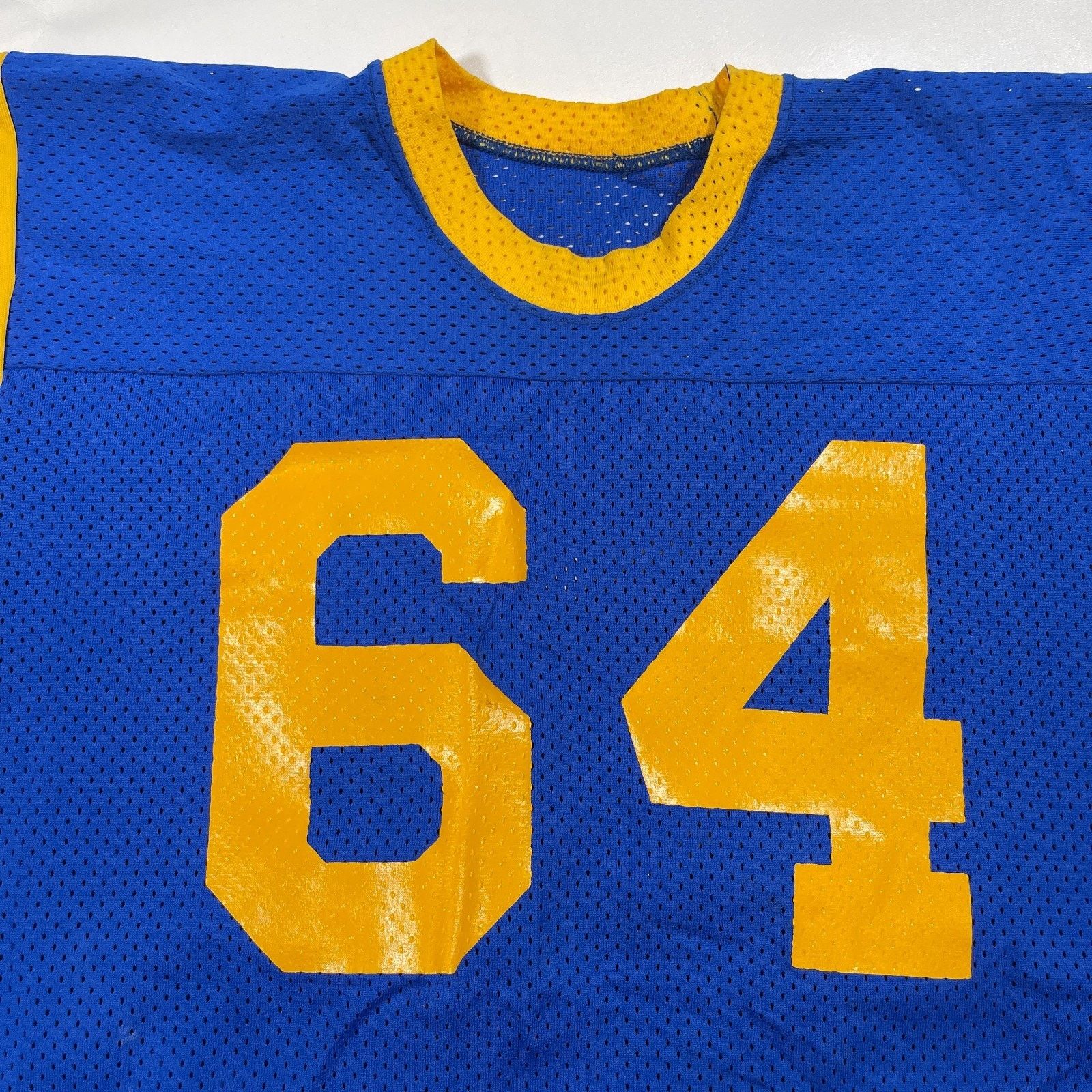 NFL × Vintage VINTAGE 90s Sand Knit NFL St Louis Rams 64 Blue Jersey Size US XXL / EU 58 / 5 - 2 Thumbnail