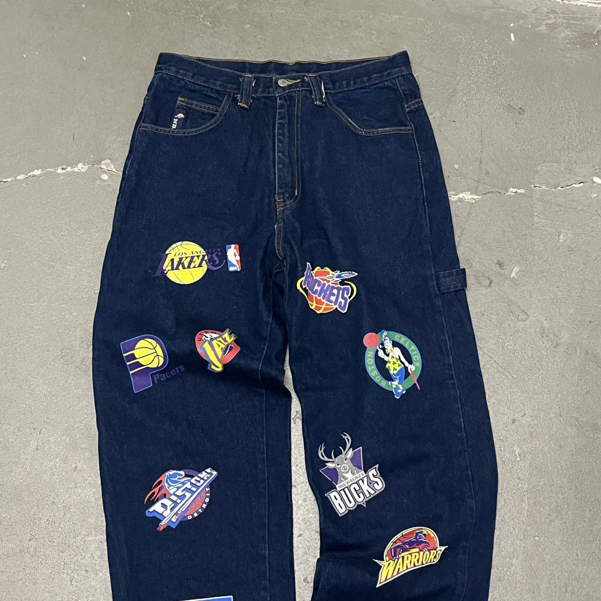 Vintage VTG 2000’s NBA Baggy Denim Jeans 32x30 Y2K Size US 32 / EU 48 - 3 Thumbnail