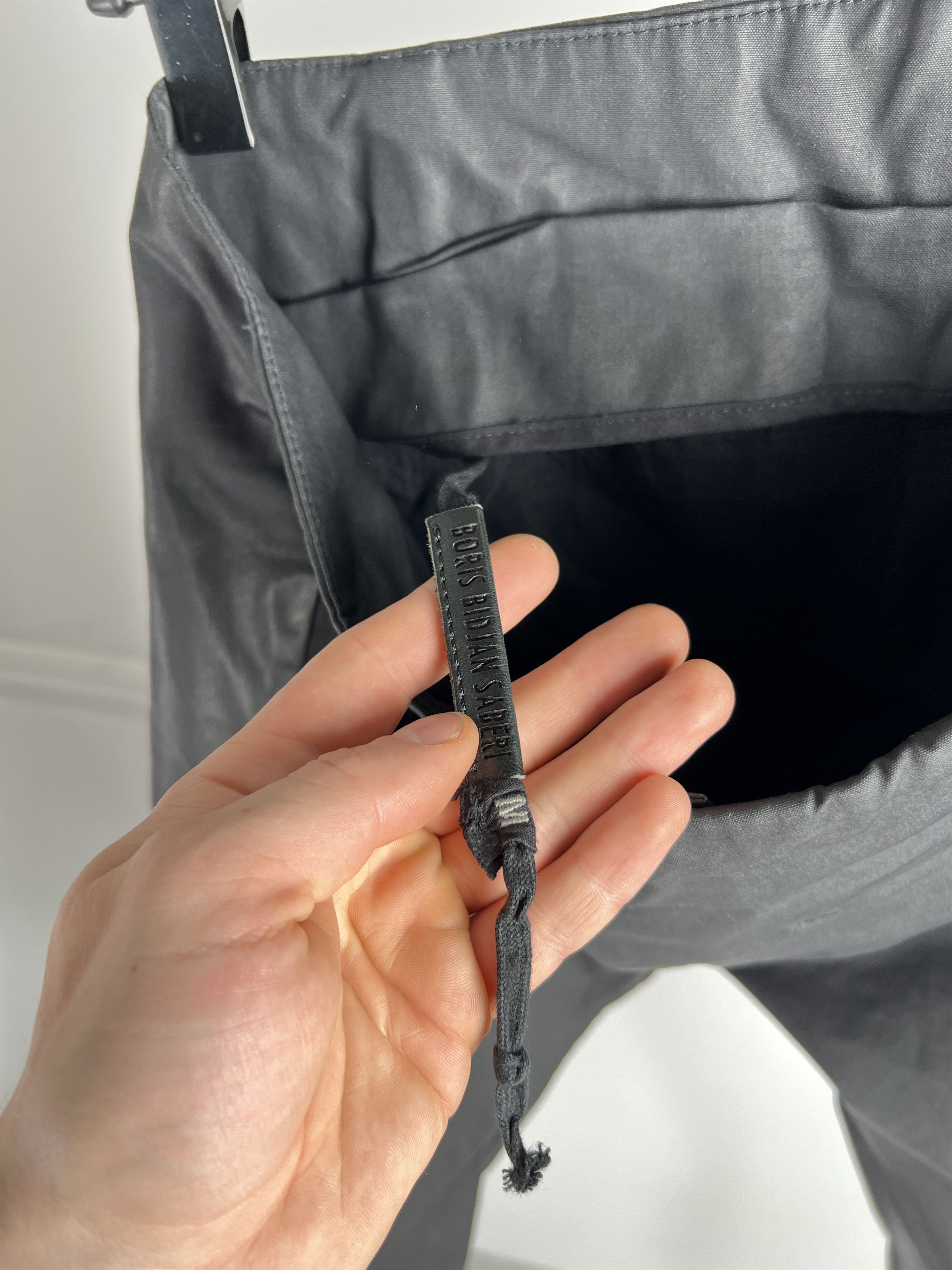 Waxed black Boris Bidjan Saberi pants