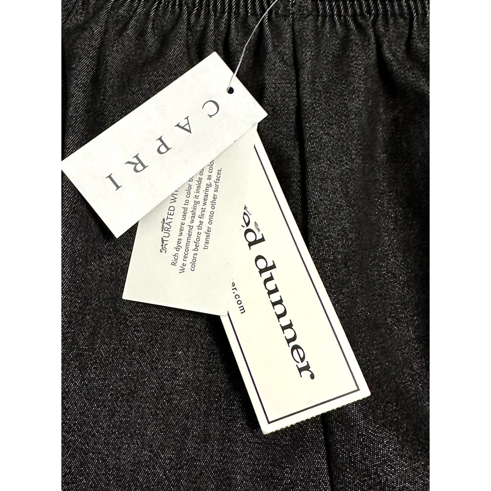 Other Alfred Dunner Classic Capri Side Pockets Denim Black 14 NWT Size 36" / US 14 / IT 50 - 9 Thumbnail