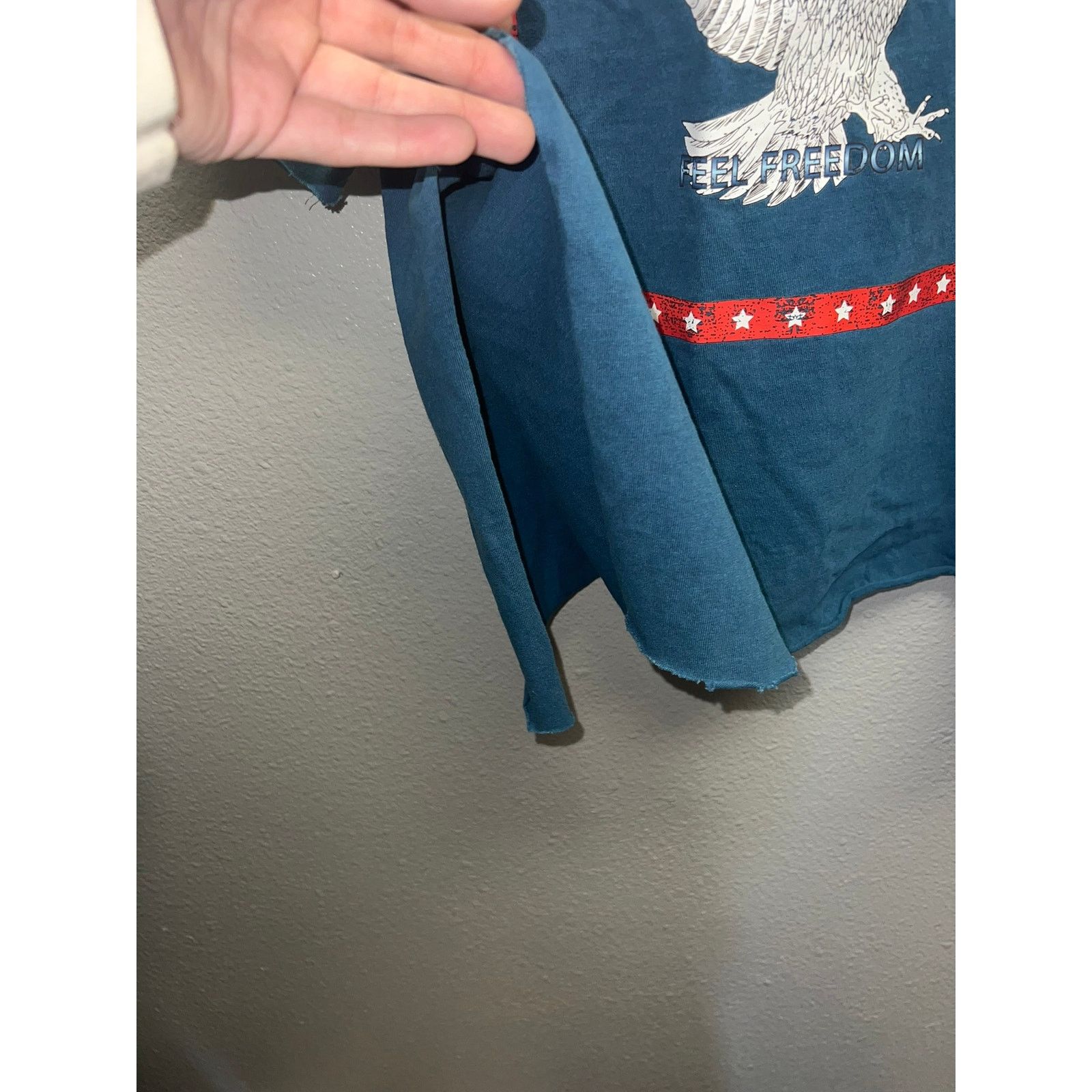 Vintage Womens Rock & Roll Top Shirt Vintage Style Eagle Blue Tee M Size M / US 6-8 / IT 42-44 - 7 Thumbnail