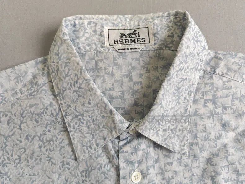 Hermes Hermes size 40 Men's shirt, 100% cotton shirt Size US XS / EU 42 / 0 - 2 Thumbnail
