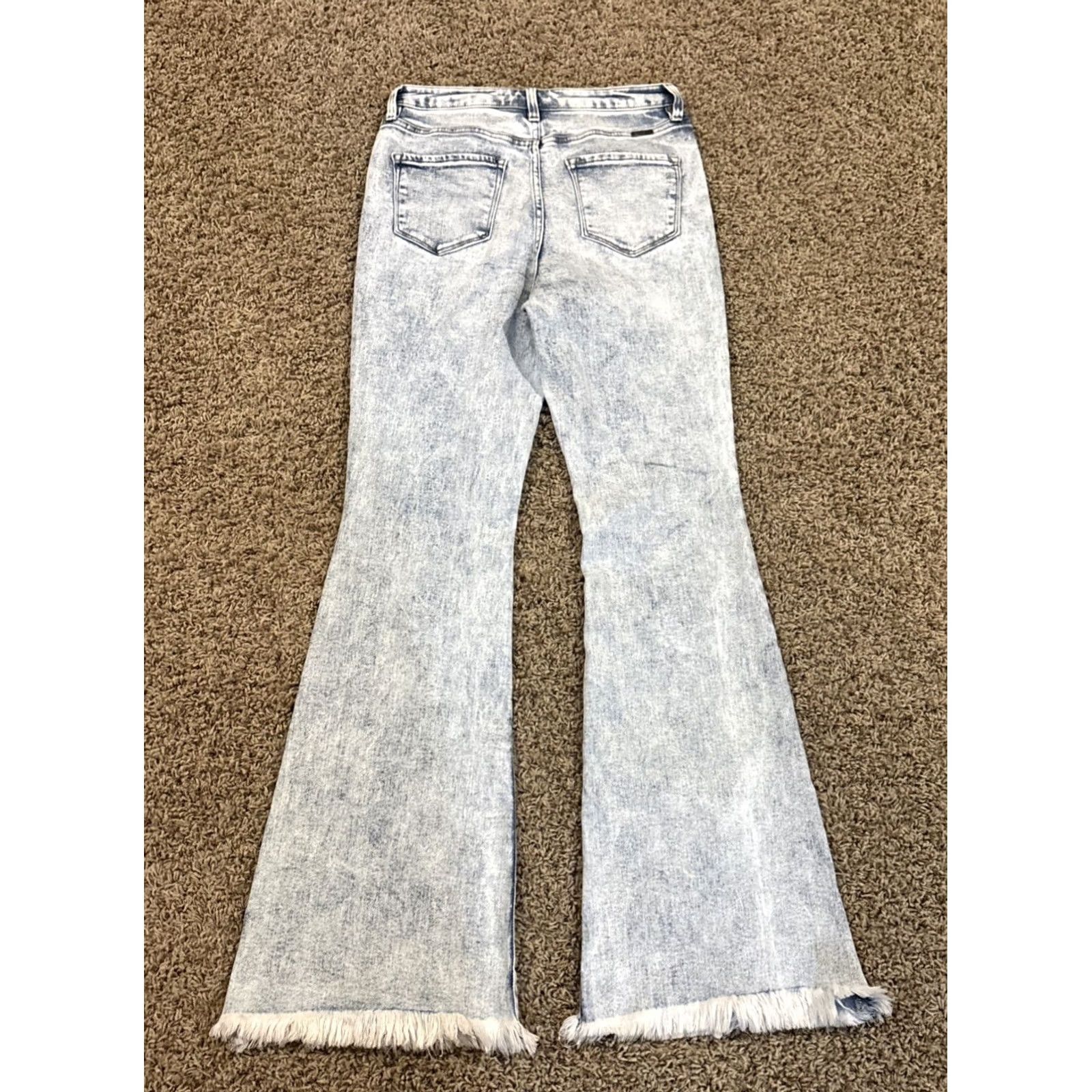 Vintage NWT KanCan Jeans Blue Stonewash High-rise Flared 11/29x34 80s 90s Vintage-Inspired Womens Jeans Kansan? (note: keep as KanCan) Size 32" / US 10 / IT 46 - 4 Thumbnail