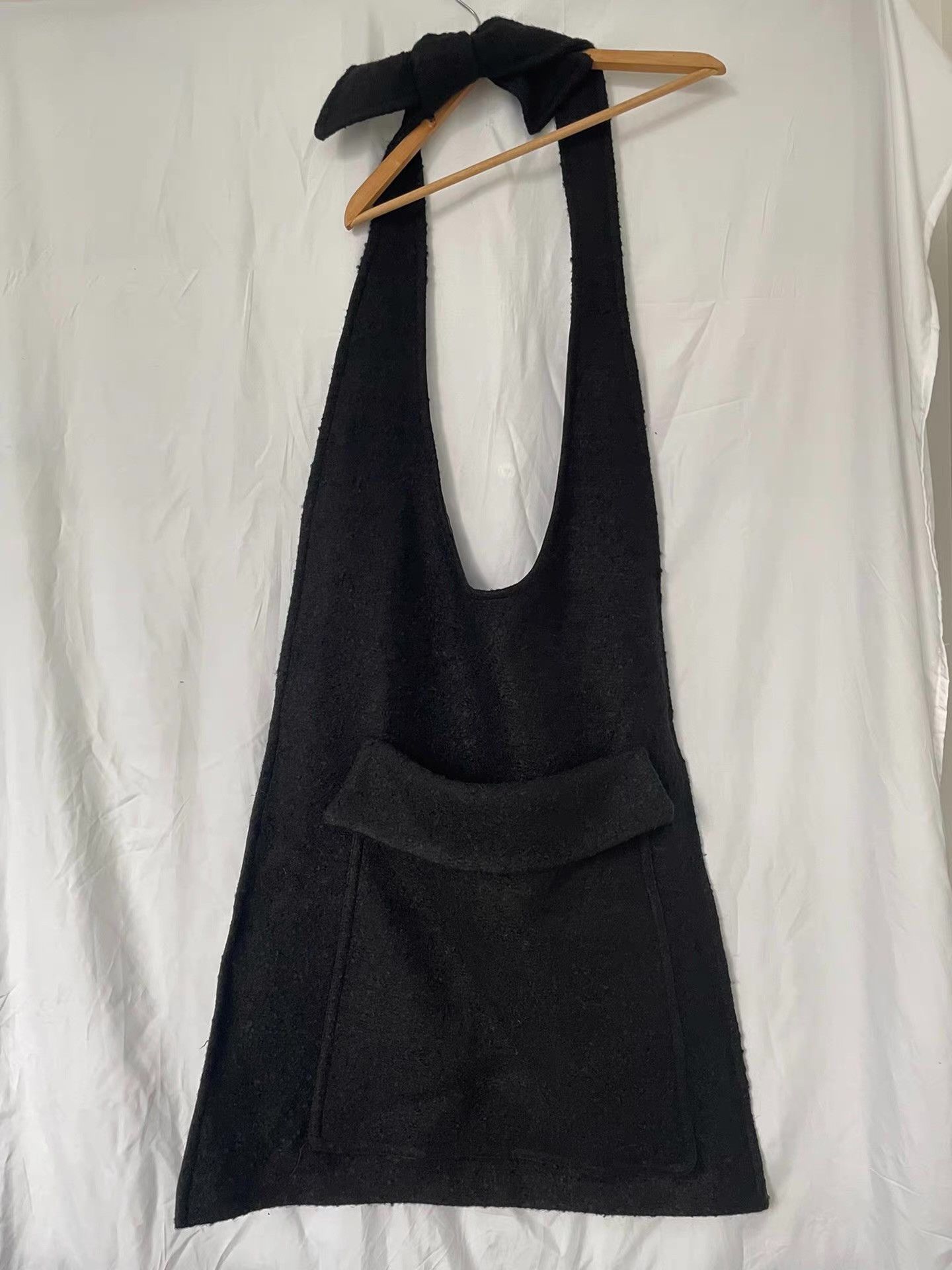Raf Simons Raf Simons 18FW Black Wool Oversized Shoulder Bag Ｑ21 Size ONE SIZE - 1 Thumbnail