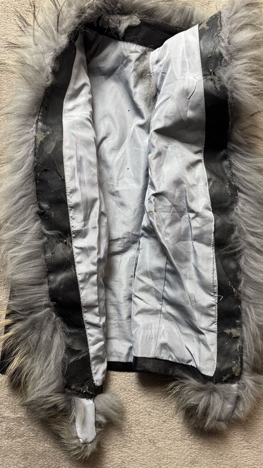 Vintage Y2K Real Fur Vest Jacket balenciaga cdg Steampunk gucci ysl Size S / US 4 / IT 40 - 5 Thumbnail