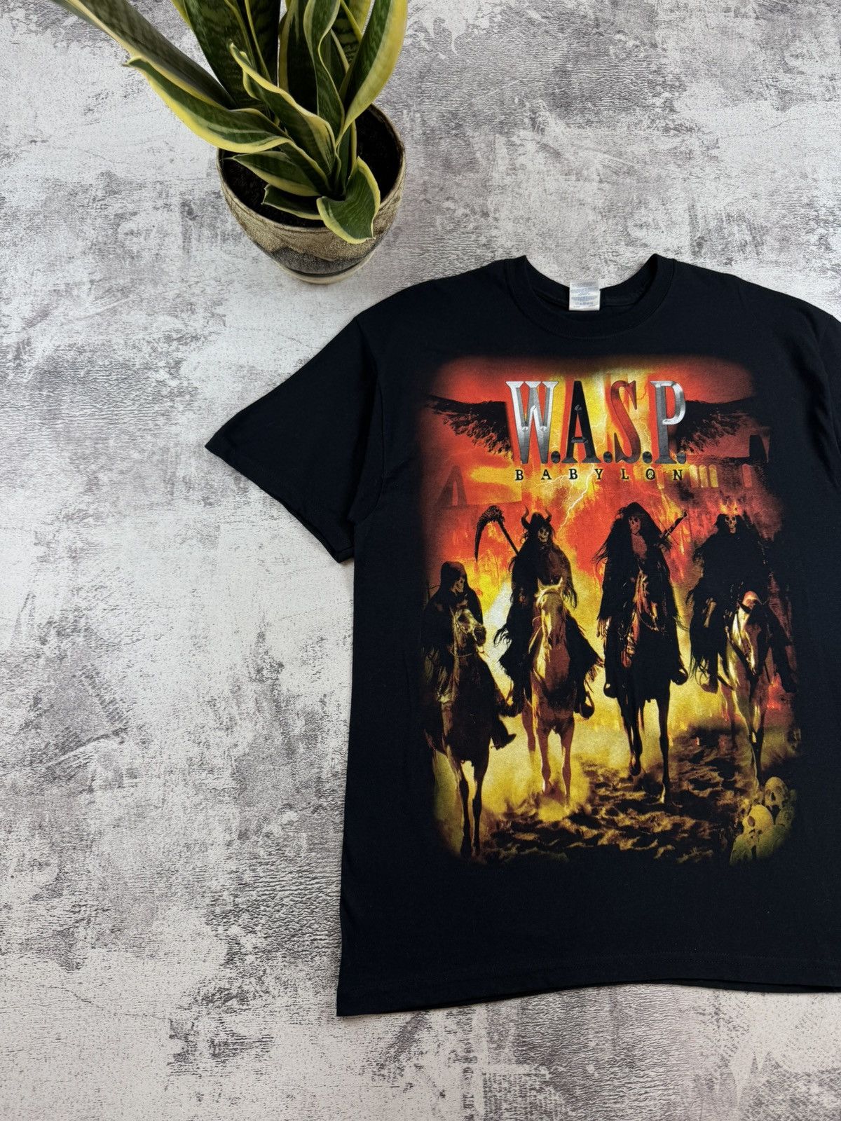 Band Tees WASP W.A.S.P Babylon 2009/2010 Heavy Metal Devil Band T Shirt Size US L / EU 52-54 / 3 - 5 Thumbnail