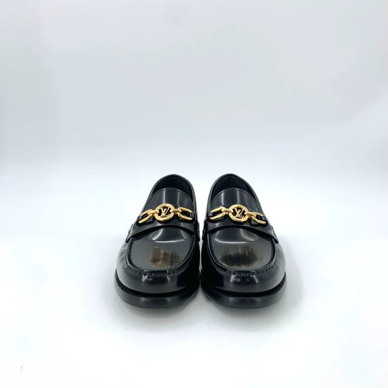 Louis Vuitton Louis Vuitton Chess Black Flat Casual Leather Shoes Size US 4.5 / IT 34.5 - 3 Thumbnail