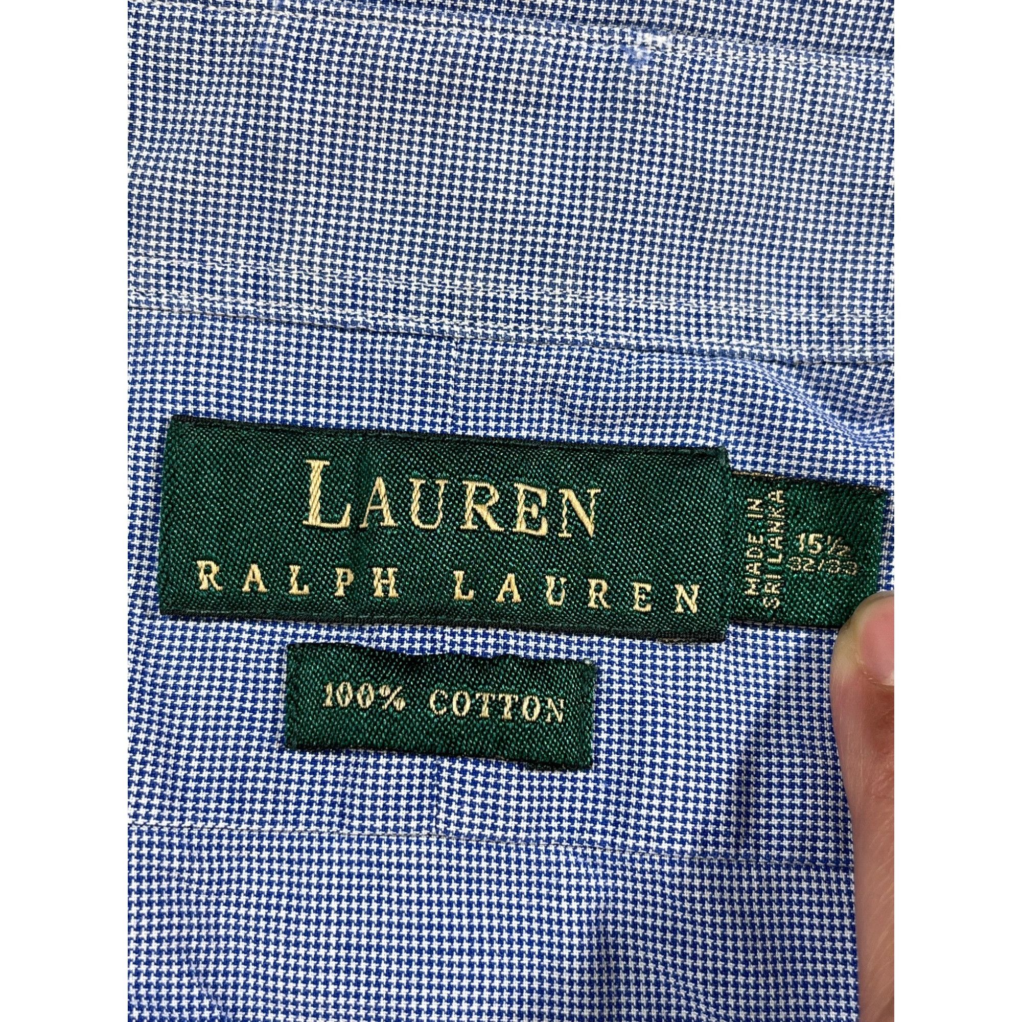 Lauren Ralph Lauren Lauren Ralph Lauren SKU 7542 Mens Blue Checkered Button-Down Size US M / EU 48-50 / 2 - 3 Thumbnail