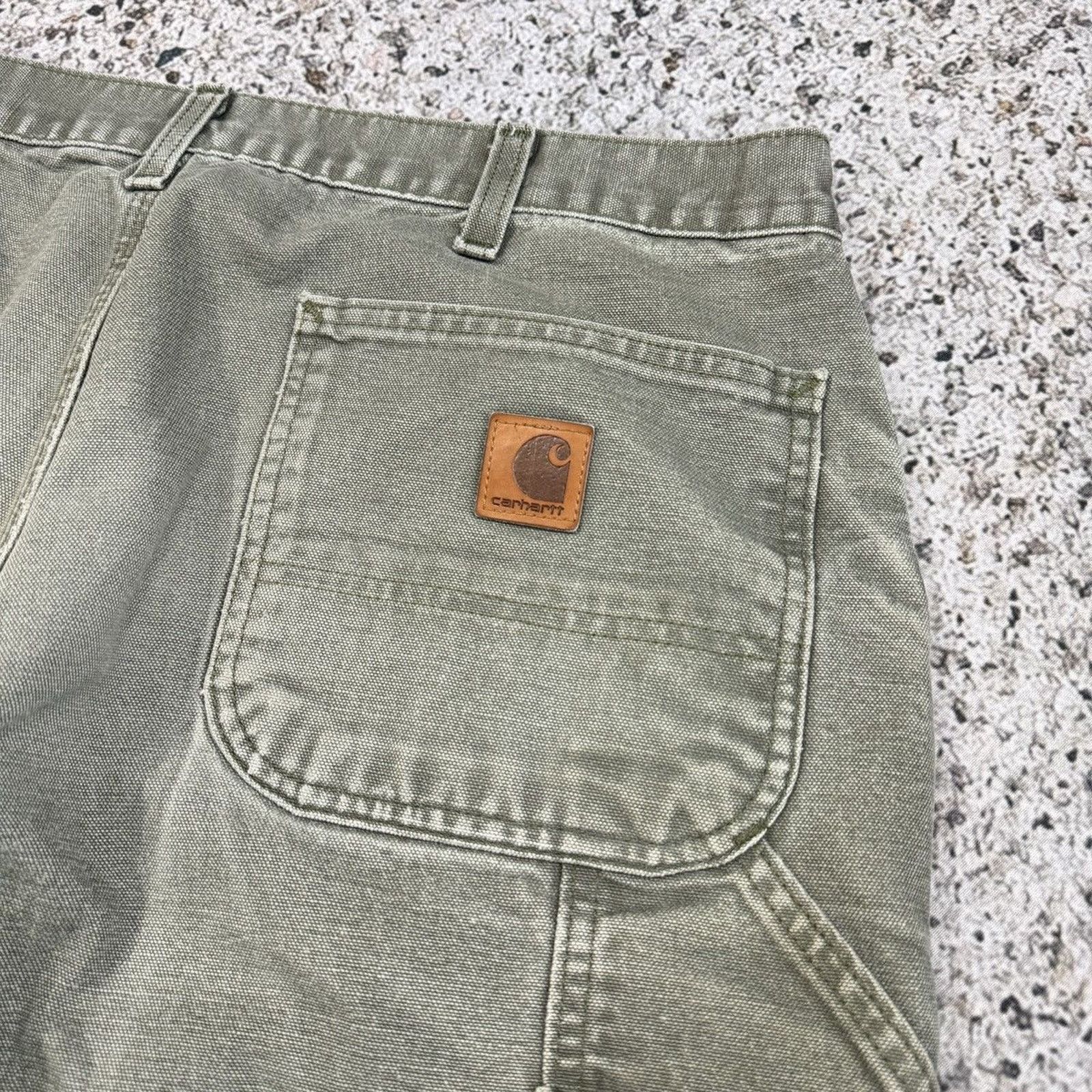 Carhartt Thrashed Faded Distressed Carhartt Pants ERD Grunge Chrome Size US 34 / EU 50 - 13 Thumbnail