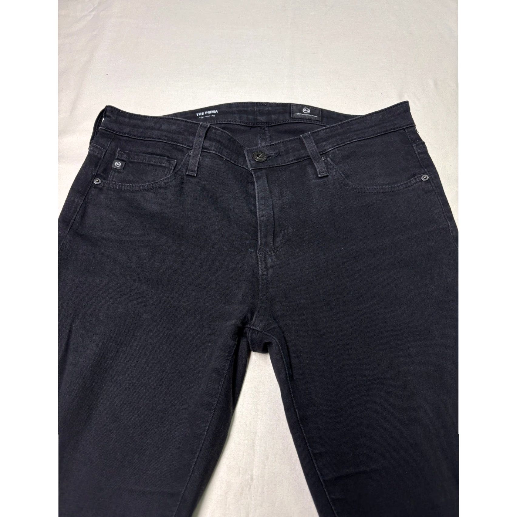 Vintage AG Adriano Goldschmied The Prima Cigarette Leg Black Jeans Size 30X30 Size 30" / US 8 / IT 44 - 2 Thumbnail