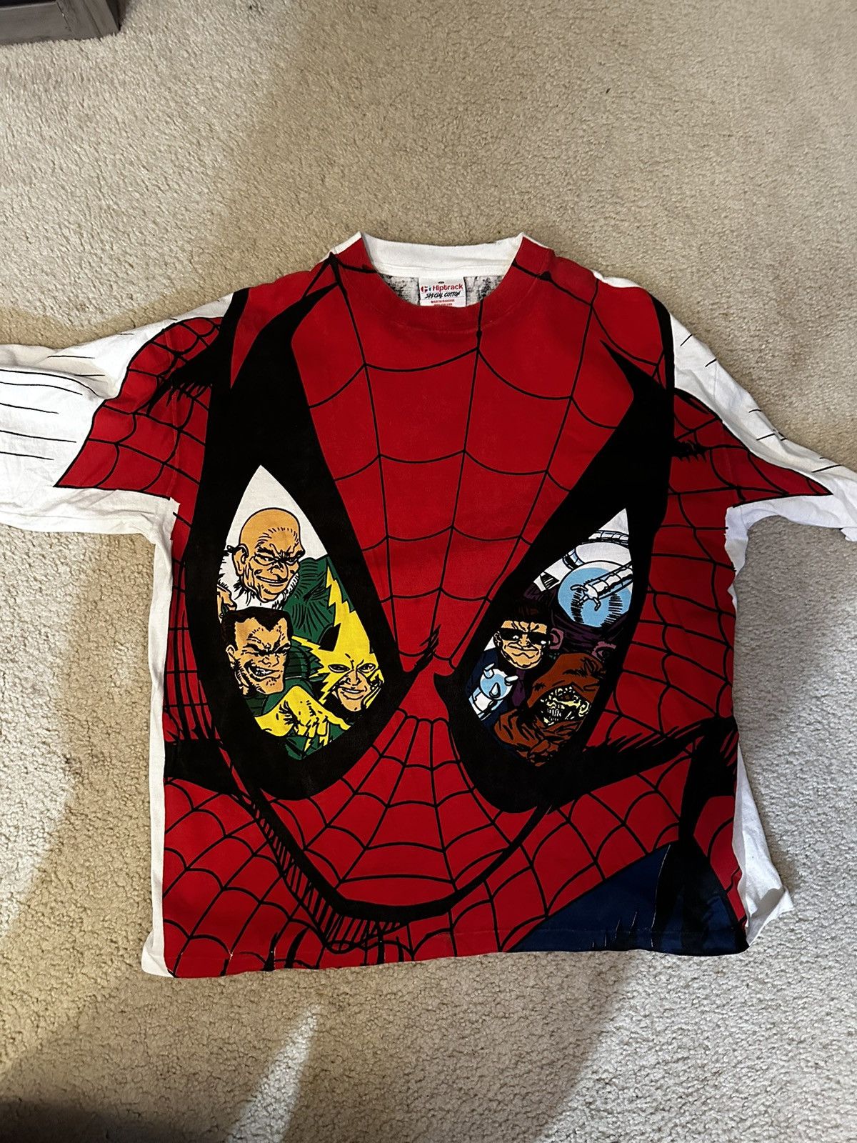 image of Spiderman Villain Shirt in White, Men's (Size XL)