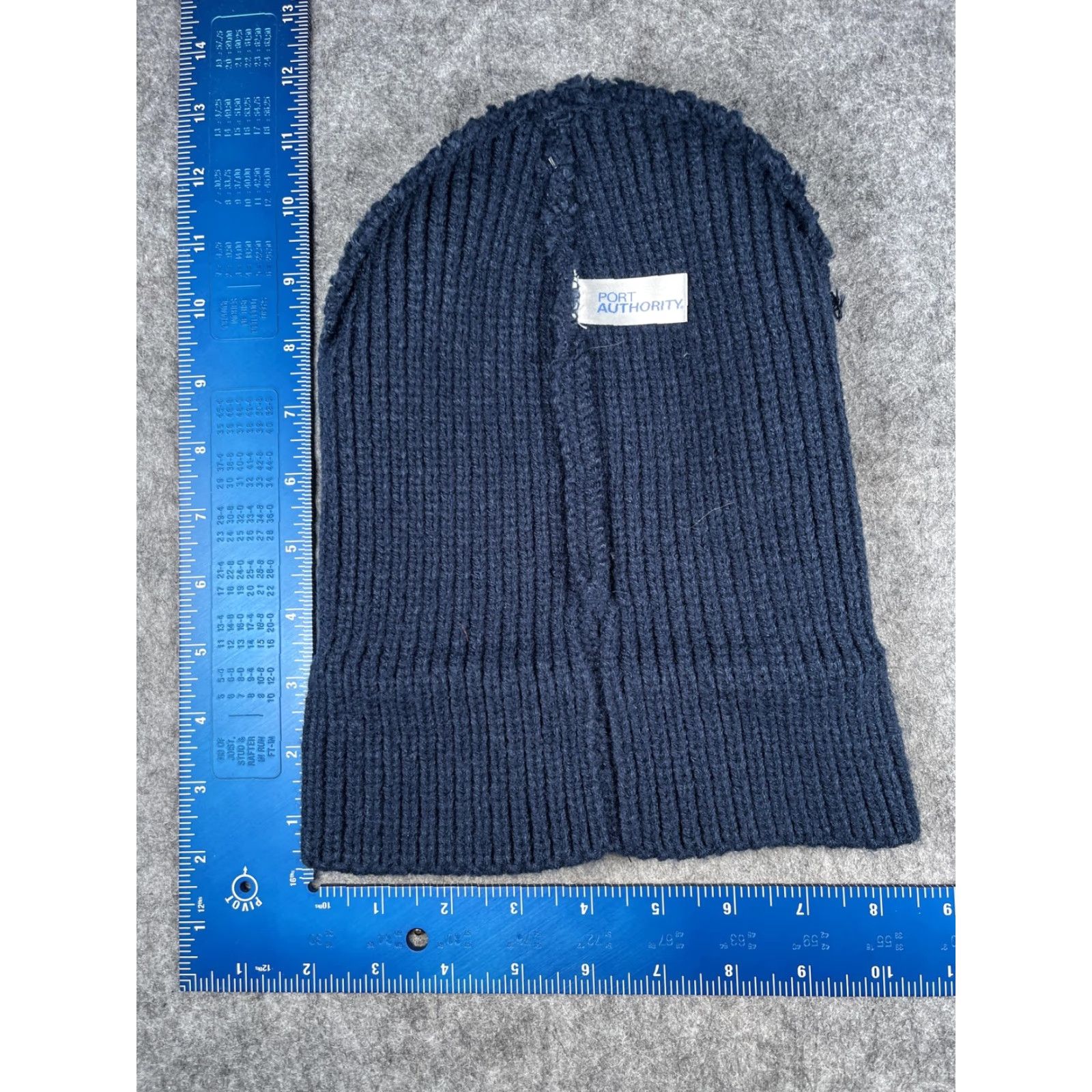 Port Authority Port Authority Beanie Mens One Size Blue Knit Stretch Fuzion Logo - Casual Winter Hat Size ONE SIZE - 6 Thumbnail