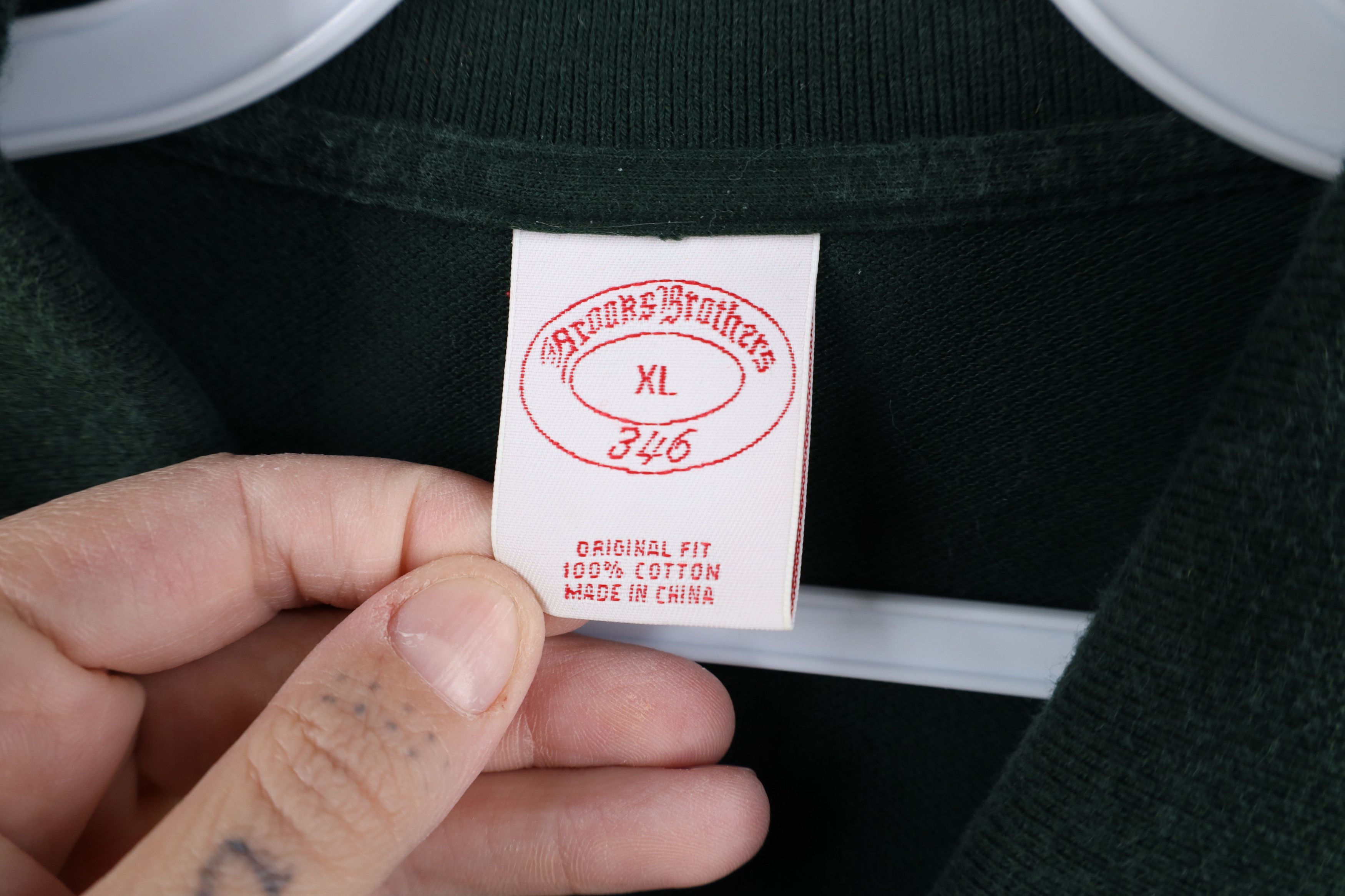 Brooks Brothers Vintage 90s Brooks Brothers Long Sleeve Rugby Polo Green Size US XL / EU 56 / 4 - 9 Thumbnail