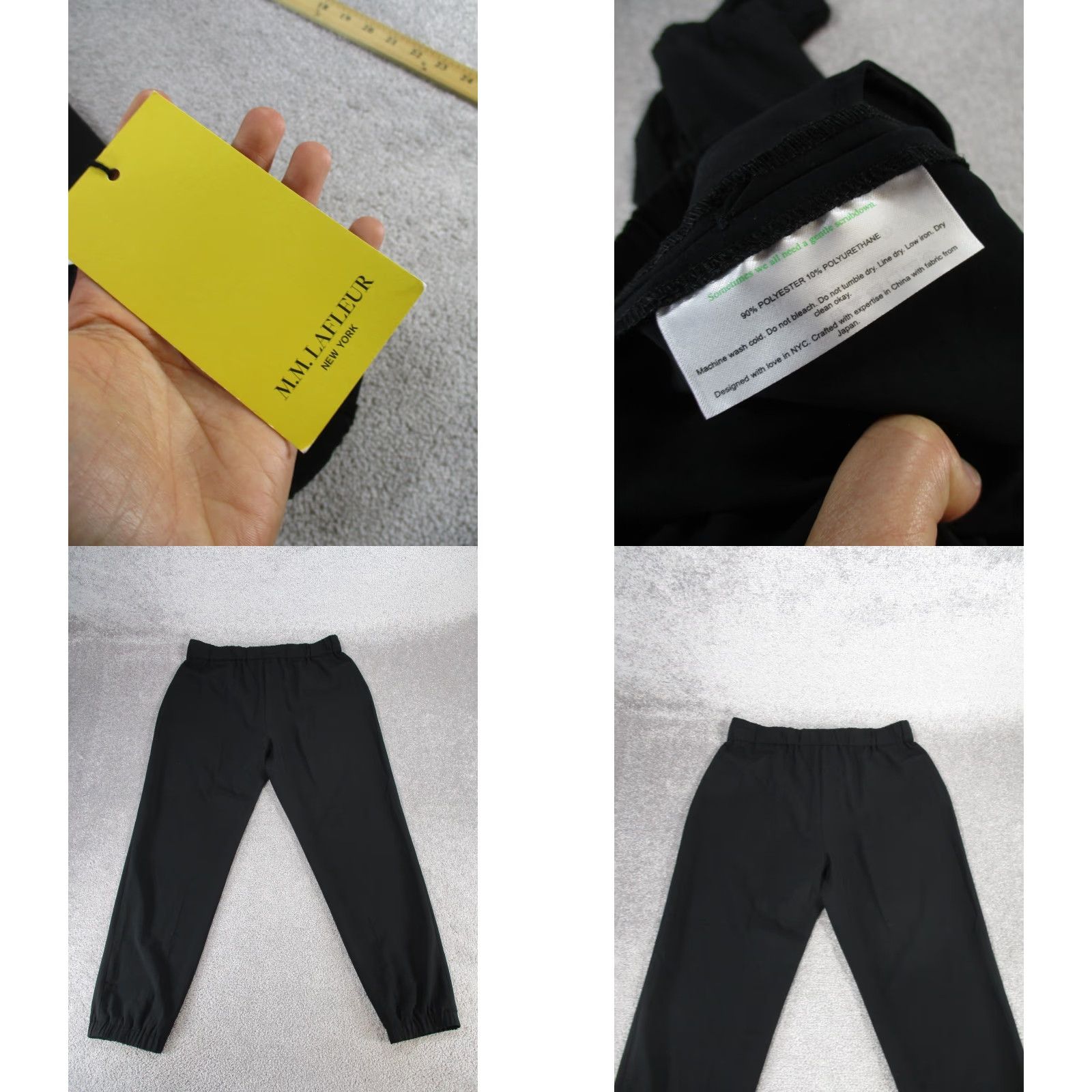 M.M.LaFleur VINTAGE M.M.LaFleur Joggers Womens Large Delaney 1.0 Oragami Tech Black NEW Size 36" / US 14 / IT 50 - 8 Thumbnail