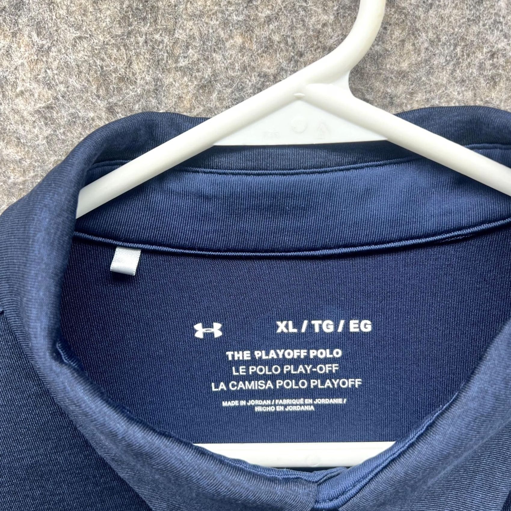 Under Armour Under Armour Polo Shirt Men XL Blue Navy Polyester UA Golf Short Sleeve Collared Button 3-Button Logo Casual/Activewear Modern Fit Size US XL / EU 56 / 4 - 5 Thumbnail