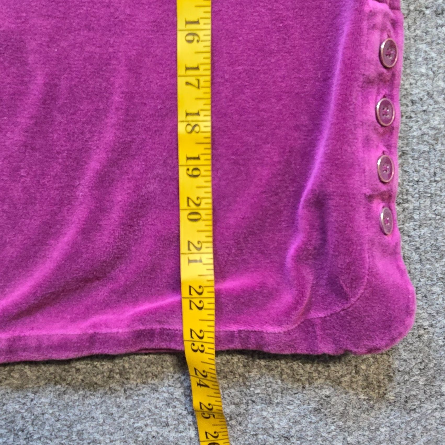 Talbots Talbots Top Womens XL Petite Purple Velour Sweater Long Sleeve Buttons Casual Size XL / US 12-14 / IT 48-50 - 6 Thumbnail