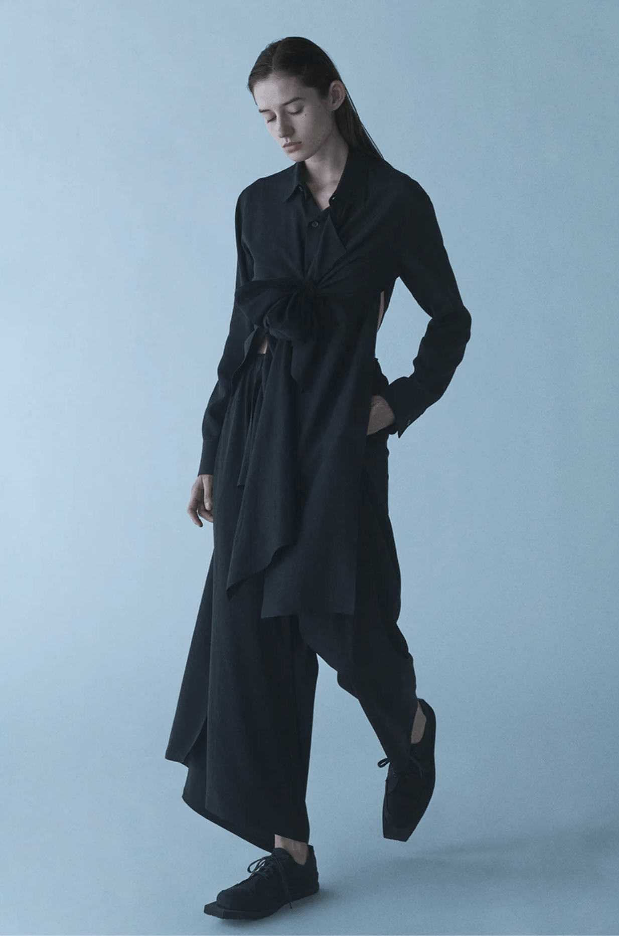 Yohji Yamamoto Yohji Yamamoto Collections - WOOL GATHERED WRAP PANTS Size 26" / US 2 / IT 38 - 1 Thumbnail