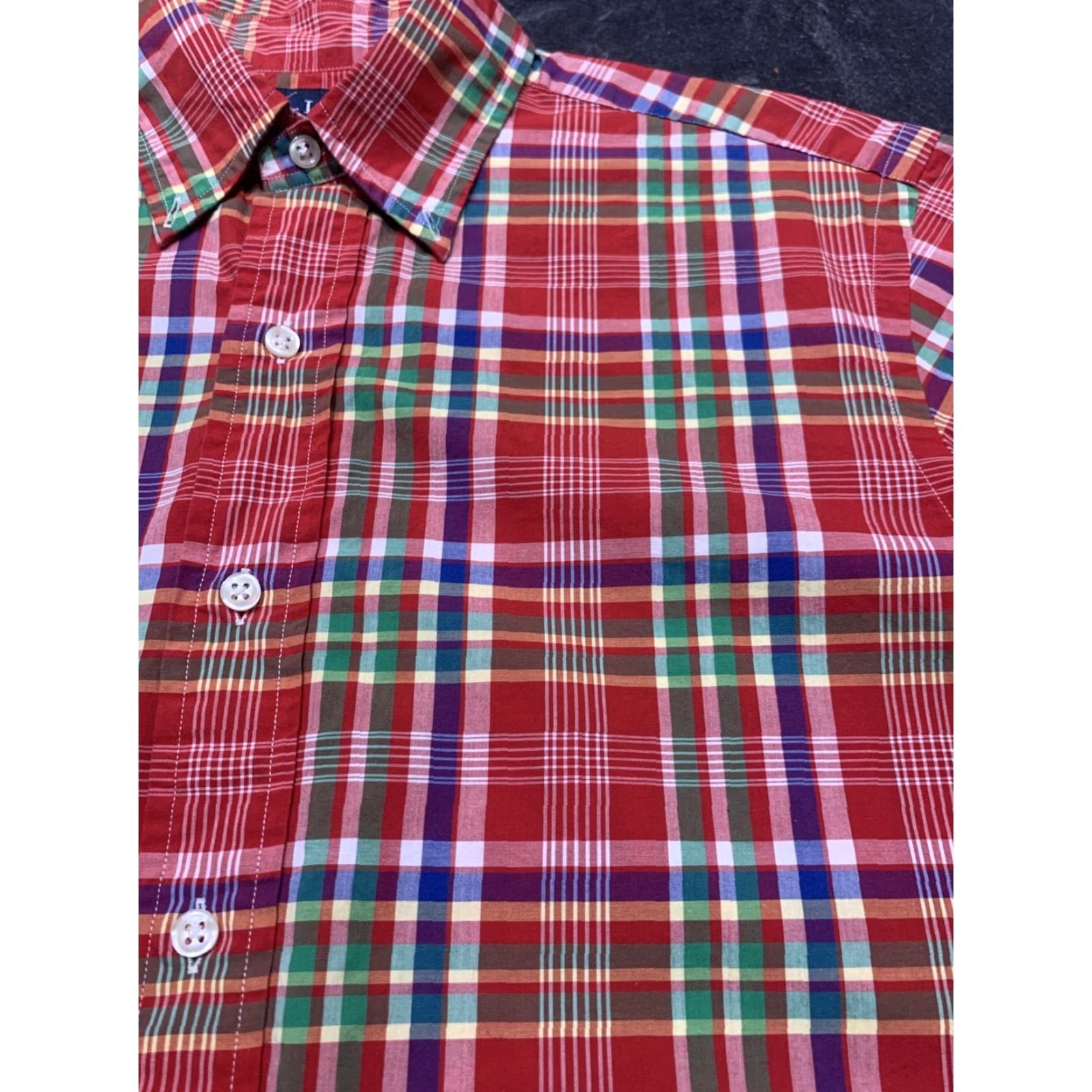 Polo Ralph Lauren Polo Ralph Lauren Plaid Button-Up Shirt Mens Medium Short Sleeve Red Classic Fit Size US M / EU 48-50 / 2 - 3 Thumbnail