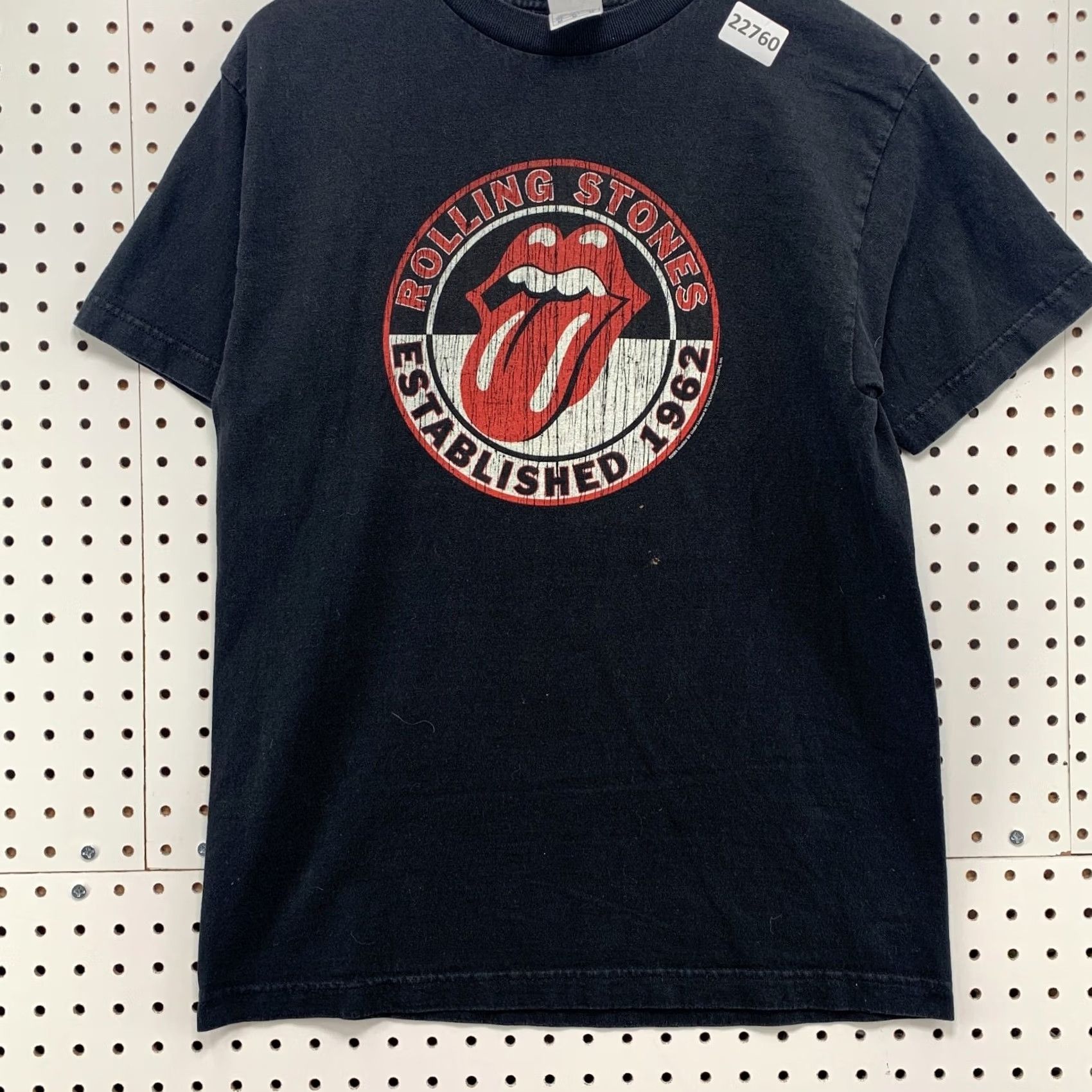 Vintage Rolling Stones Shirt Black Tongue Lips Graphic Adult Medium 19.5x27.5 Music Band Size US M / EU 48-50 / 2 - 6 Thumbnail