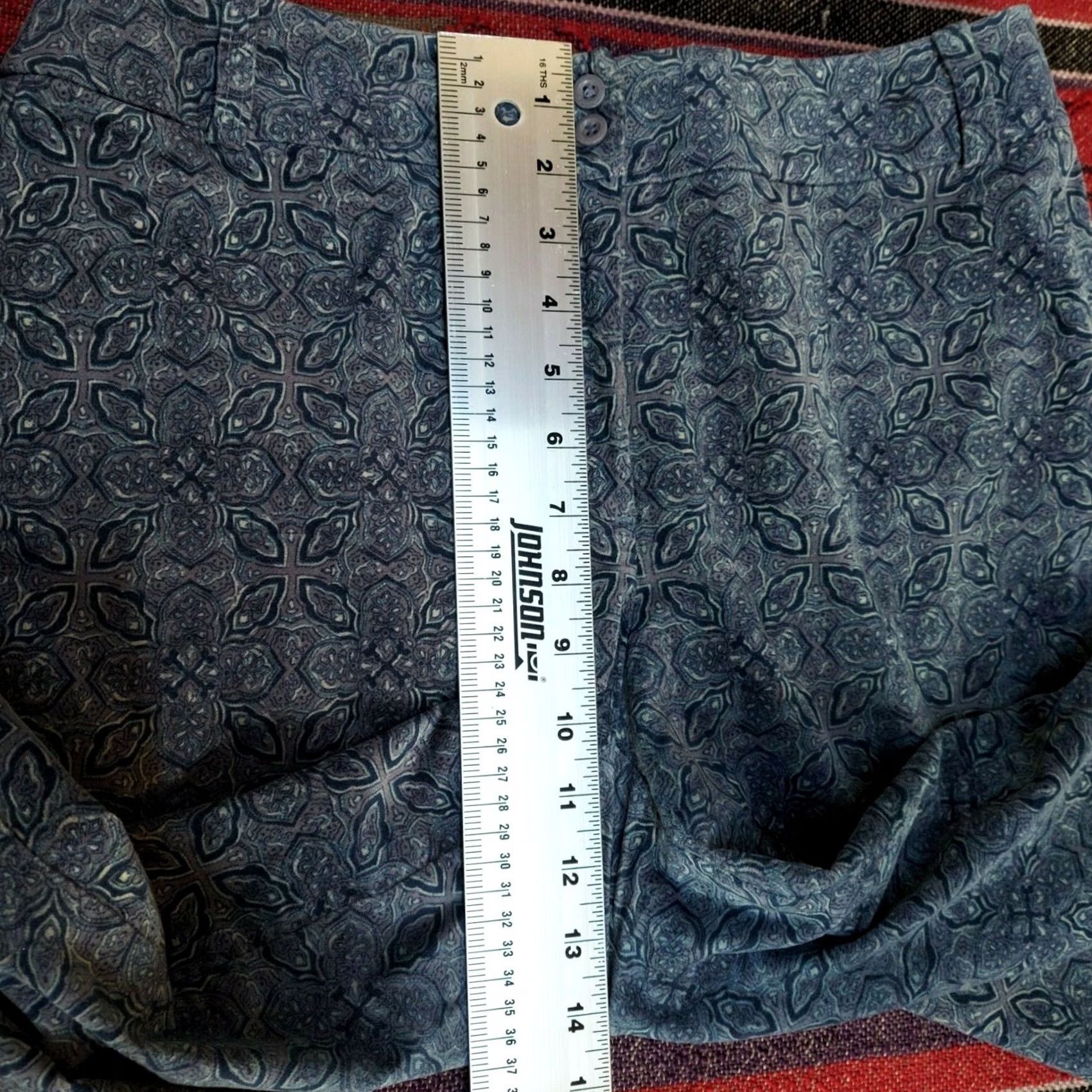 Liz Claiborne Liz Claiborne Lizsport Audra Blue Velvet Straight Leg Pants Women Size 10 Casual Size 32" / US 10 / IT 46 - 7 Thumbnail