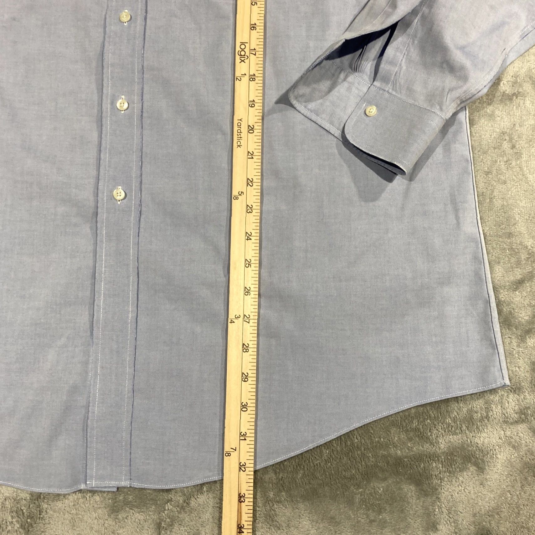 Brooks Brothers Brooks Brothers Shirt Mens Size 18-36 Blue Slim Fit Non Iron Long Sleeve Button-Up Shirt Size US XXL / EU 58 / 5 - 5 Thumbnail