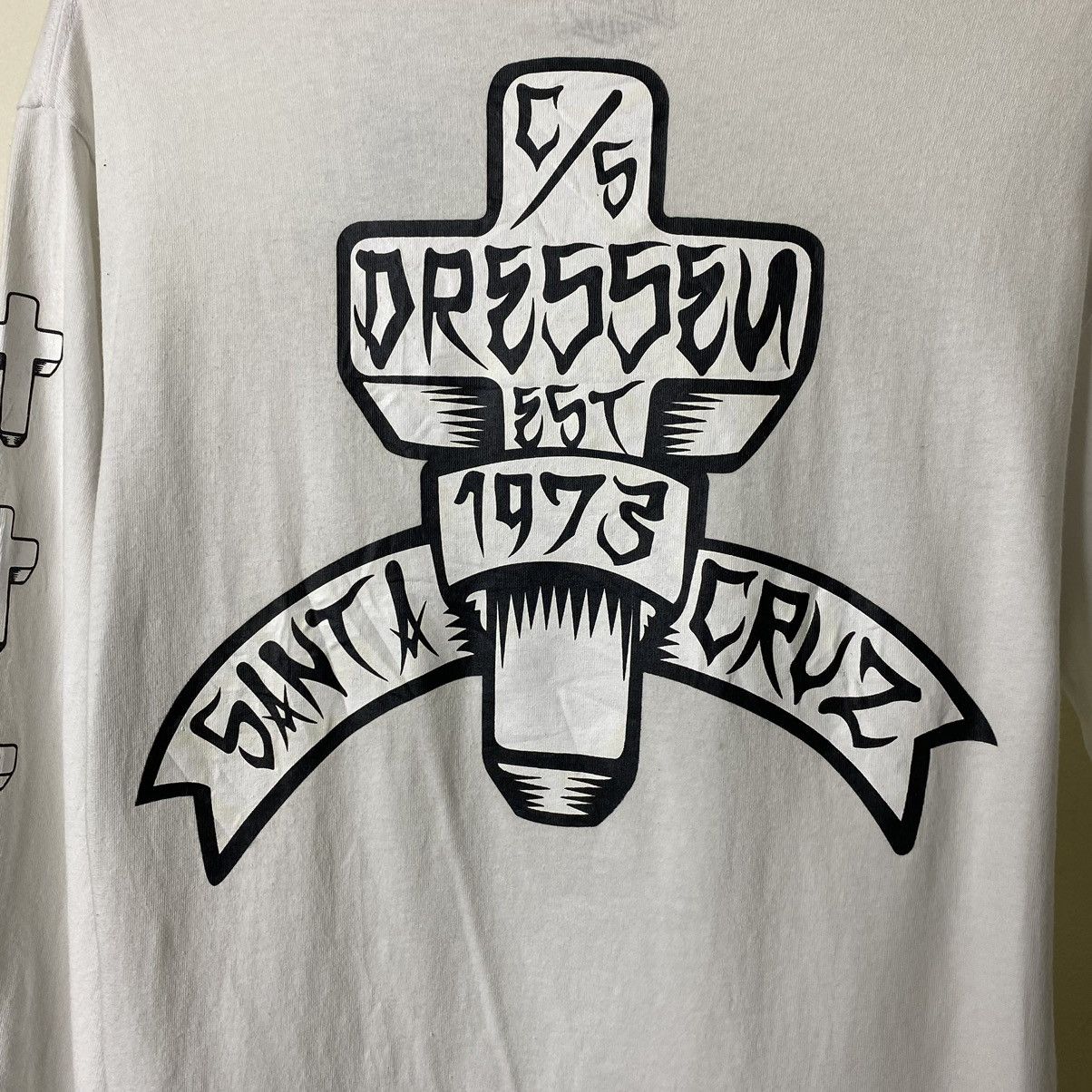 Affliction × Santa Cruz Skateboards Vintage Y2K Santa Cruz Skateboard Big Cross Backhit LS Tee Size US S / EU 44-46 / 1 - 2 Thumbnail