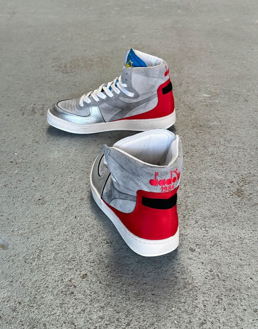 Diadora Diadora Mi Basket Italia Grey Rock High top made in Italy Size US 10.5 / EU 43-44 - 4 Thumbnail