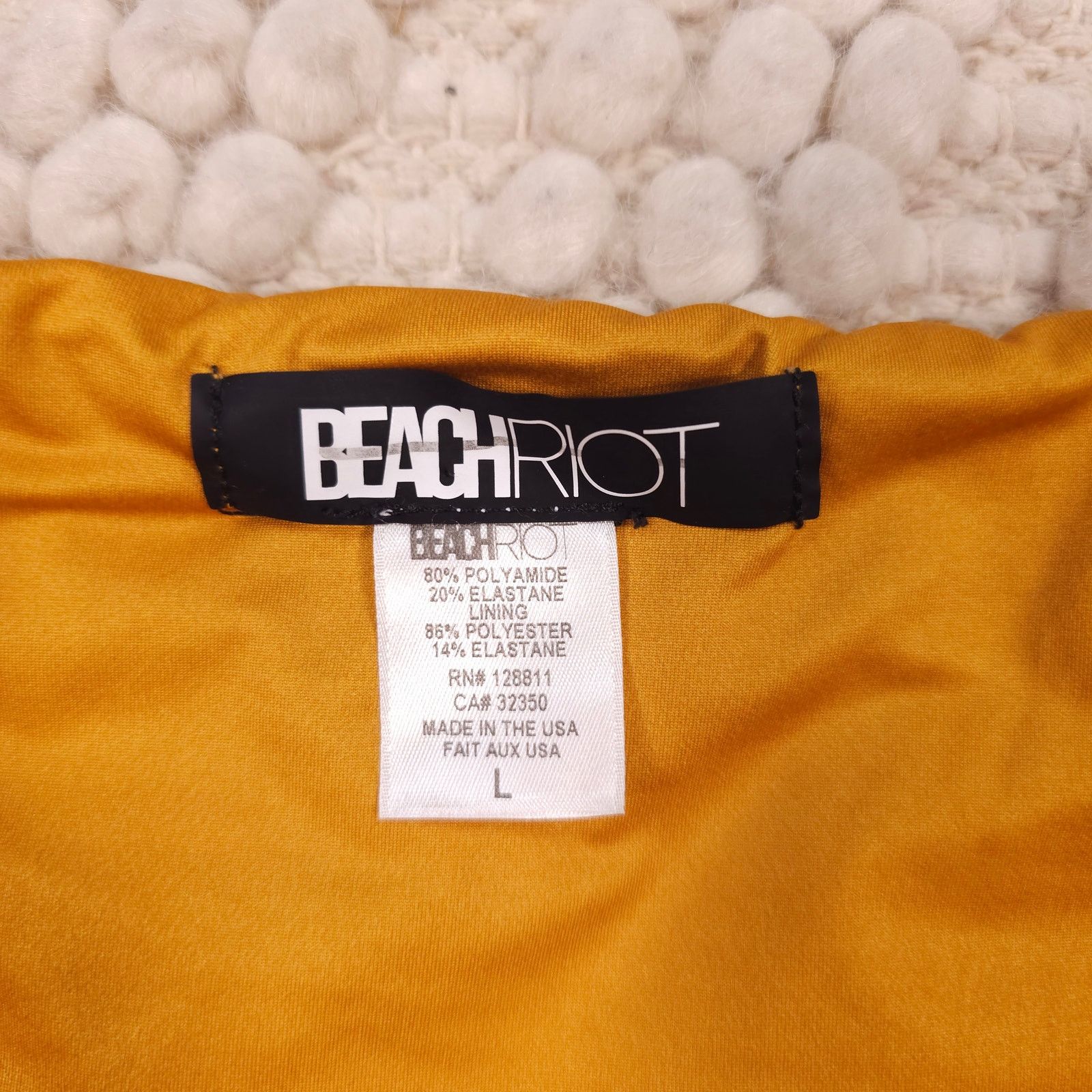 Beach Riot Beach Riot Bikini Bottom Golden Yellow Floral Sz Large Size ONE SIZE - 3 Thumbnail