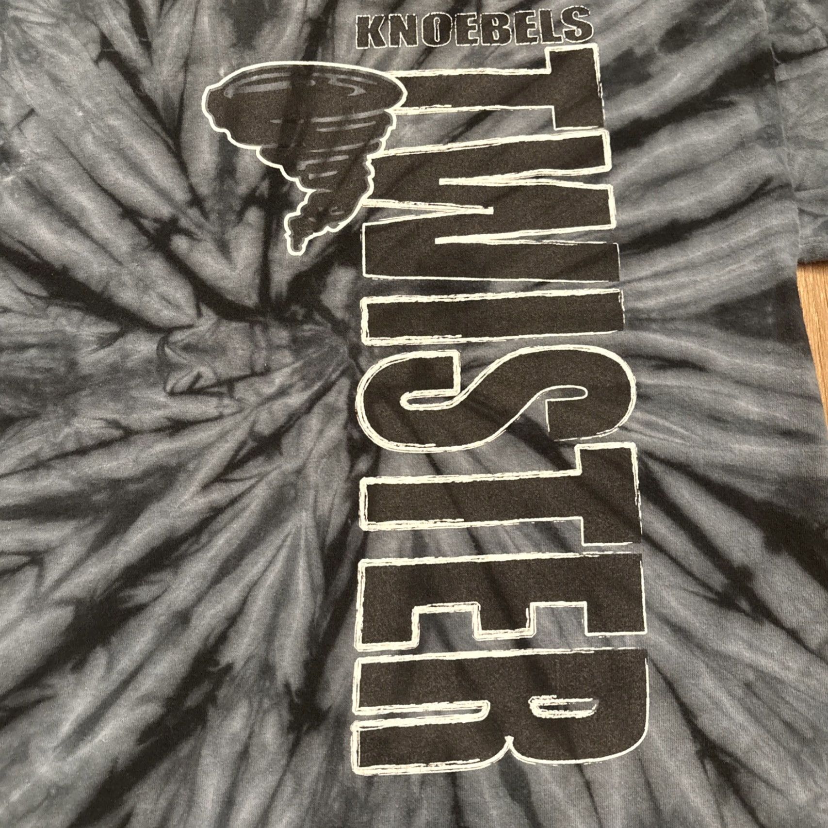 Hanes VINTAGE Knoebels Amusement Park Tie Dye Twister T-Shirt Adult Medium Gray Y2K Mens Size US M / EU 48-50 / 2 - 2 Thumbnail