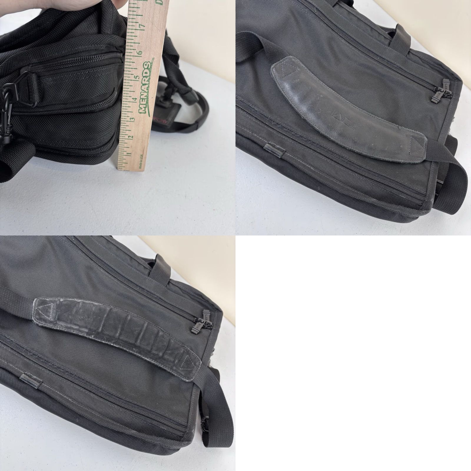 Tumi Tumi Black Nylon Messenger Bag Briefcase 18x11x6 Medium Ballistic Laptop Bag Men 206D3 Expandable Zip Size ONE SIZE - 9 Thumbnail