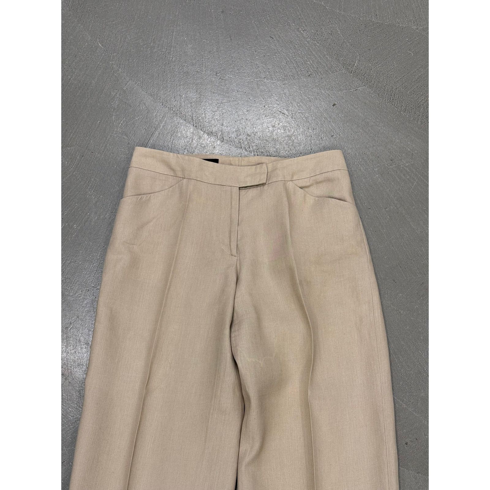 Giorgio Armani Giorgio Armani beige linen wide leg tailored trousers Size 30" / US 8 / IT 44 - 5 Thumbnail