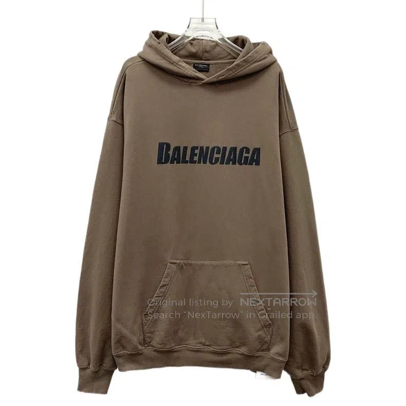 Balenciaga Balenciaga Caramel vintage distressed logo lettering cotto Size US XXS / EU 40 - 1 Thumbnail